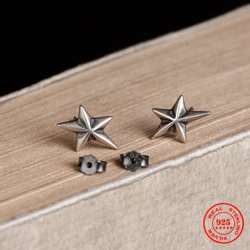 Jewelry Tiny Star Stud Earrings 925 Sterling Silver Ear Jewelry Gift Size ONE SIZE - 2 Thumbnail
