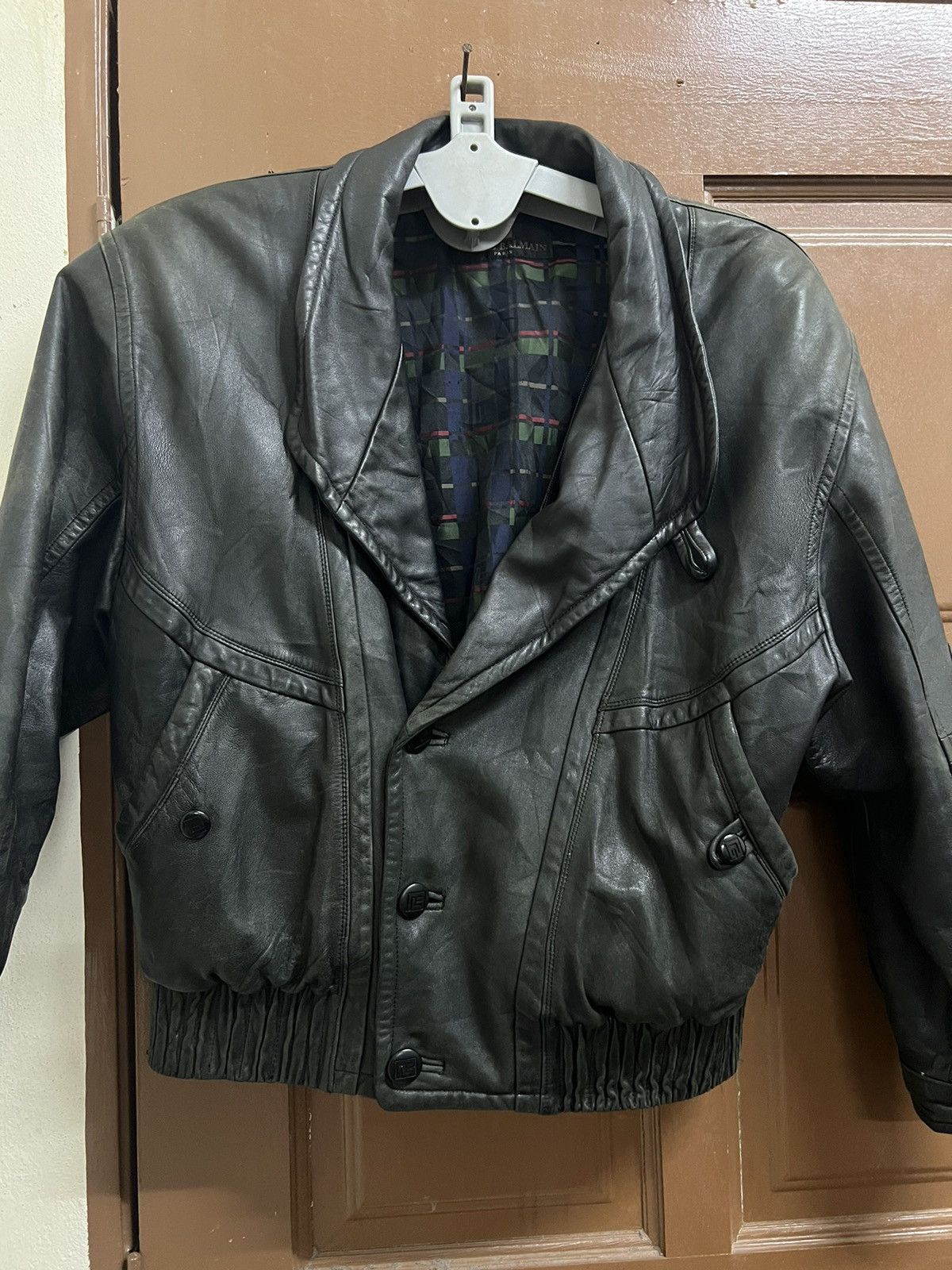 Designer PIERRE BALMAIN LEATHER JACKET Size US XL / EU 56 / 4 - 9 Thumbnail