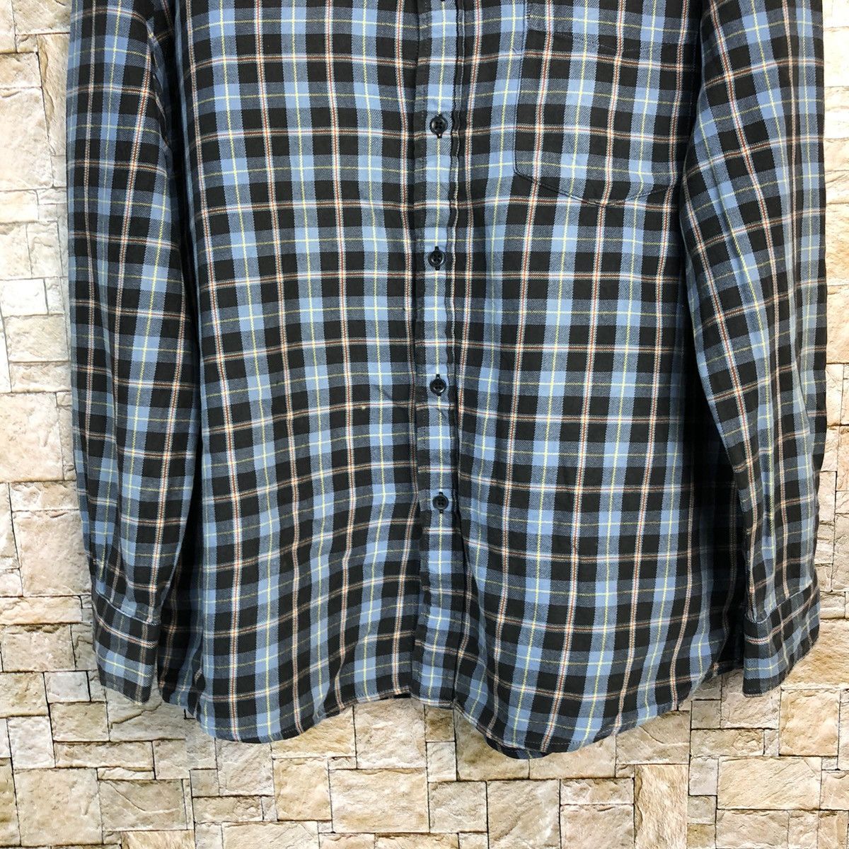 Flannel × Uniqlo Uniqlo Blue Checkred Flannel vintage #A218 Size US XL / EU 56 / 4 - 6 Thumbnail