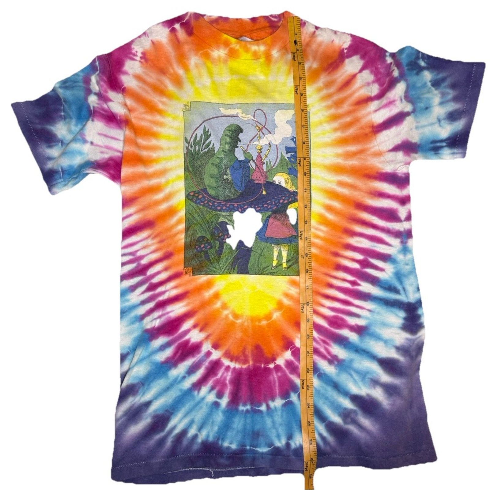 Disney VTG Alice In Wonderland Caterpillar Tie Dye T Shirt Mens M Size US M / EU 48-50 / 2 - 7 Thumbnail