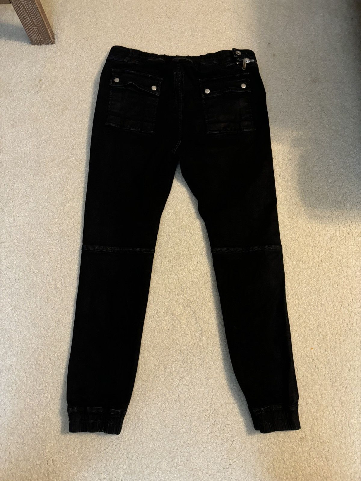 Rick Owens Drkshdw Rick Owens DRKSHDW Aircut Denim Joggers Black Size US 33 - 7 Thumbnail
