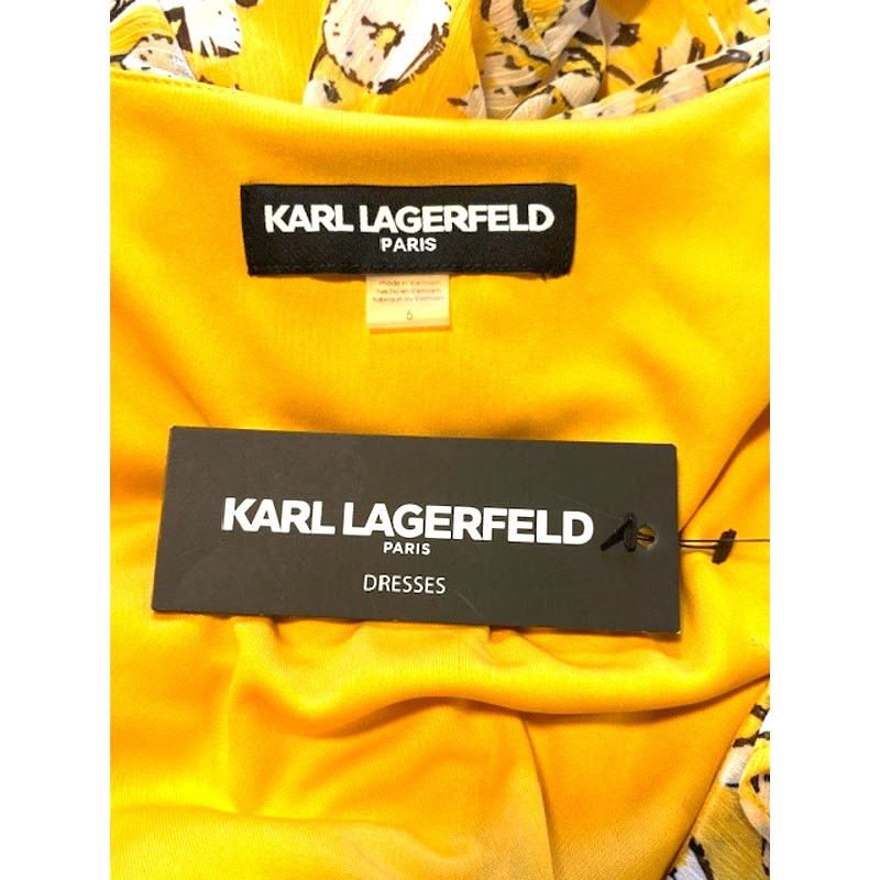 Karl Lagerfeld Karl Lagerfeld Paris Chiffon Floral Print V-Neck Mini Dress Size M / US 6-8 / IT 42-44 - 13 Thumbnail