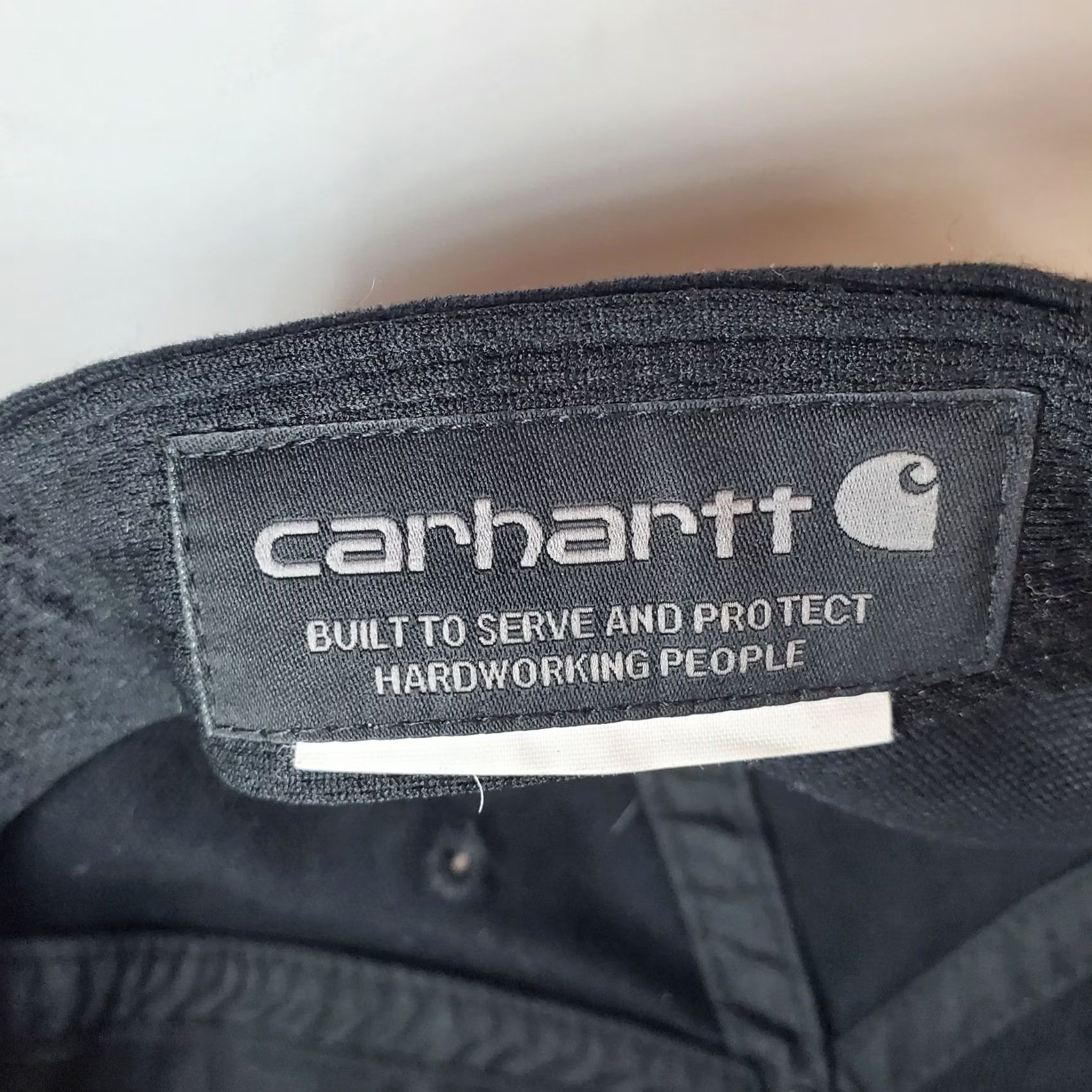 Carhartt CARHARTT Cap Hat Work Adjustable Hook and Loop Black Brown Leather Patch OSFM Size ONE SIZE - 7 Thumbnail