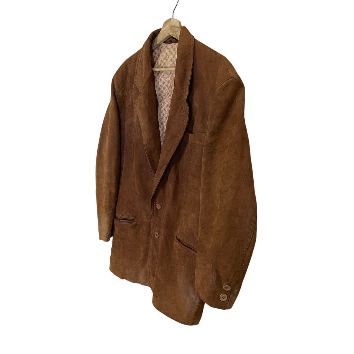 Leather Vintage Suede Leather Button Coat Jacket Size M Size US M / EU 48-50 / 2 - 3 Thumbnail