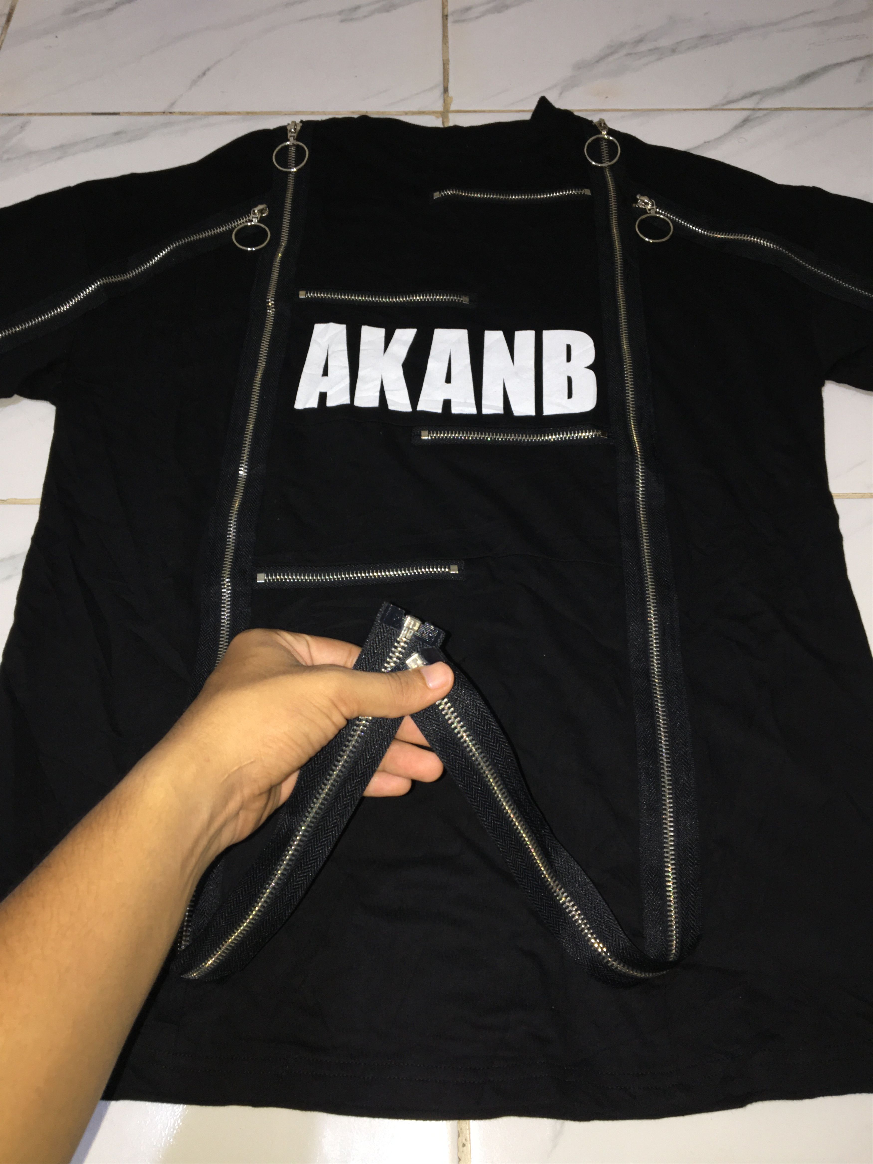 Japanese Brand ANBULLET ZIPPER TSHIRT Size US L / EU 52-54 / 3 - 6 Thumbnail