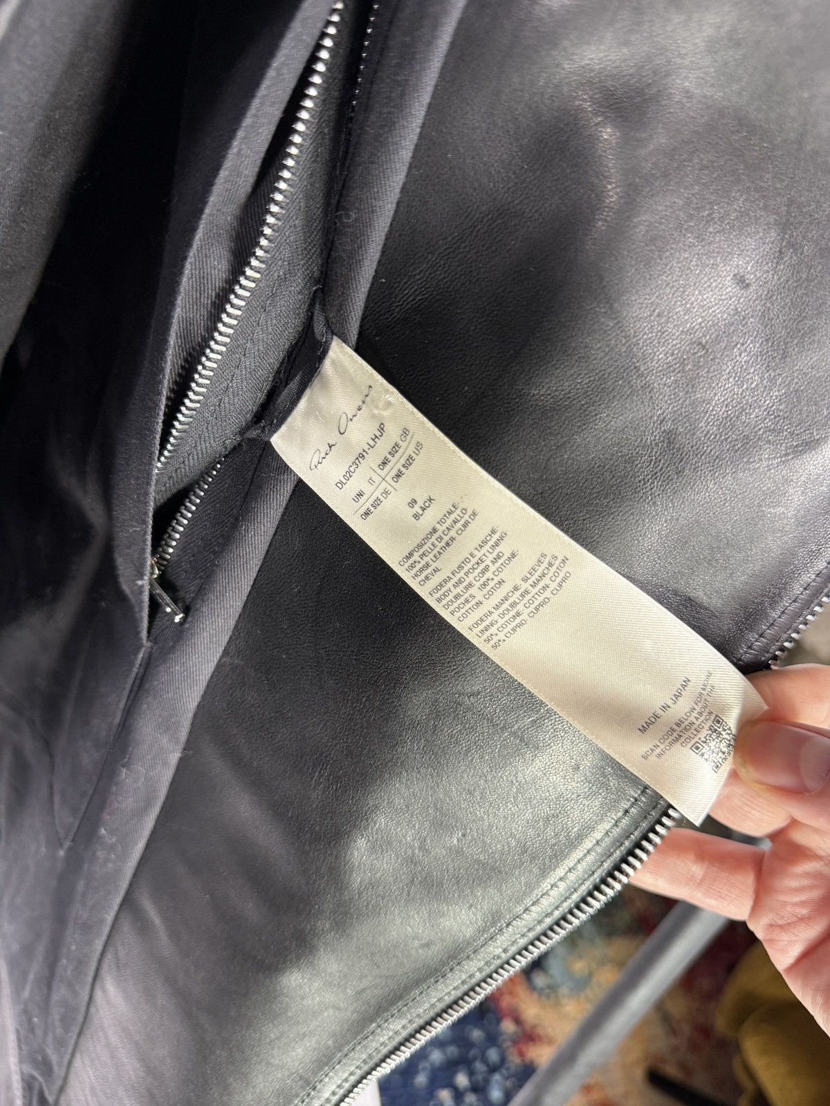Rick Owens Rick Owens Black Oversized Leather Biker Jacket Size US L / EU 52-54 / 3 - 2 Thumbnail