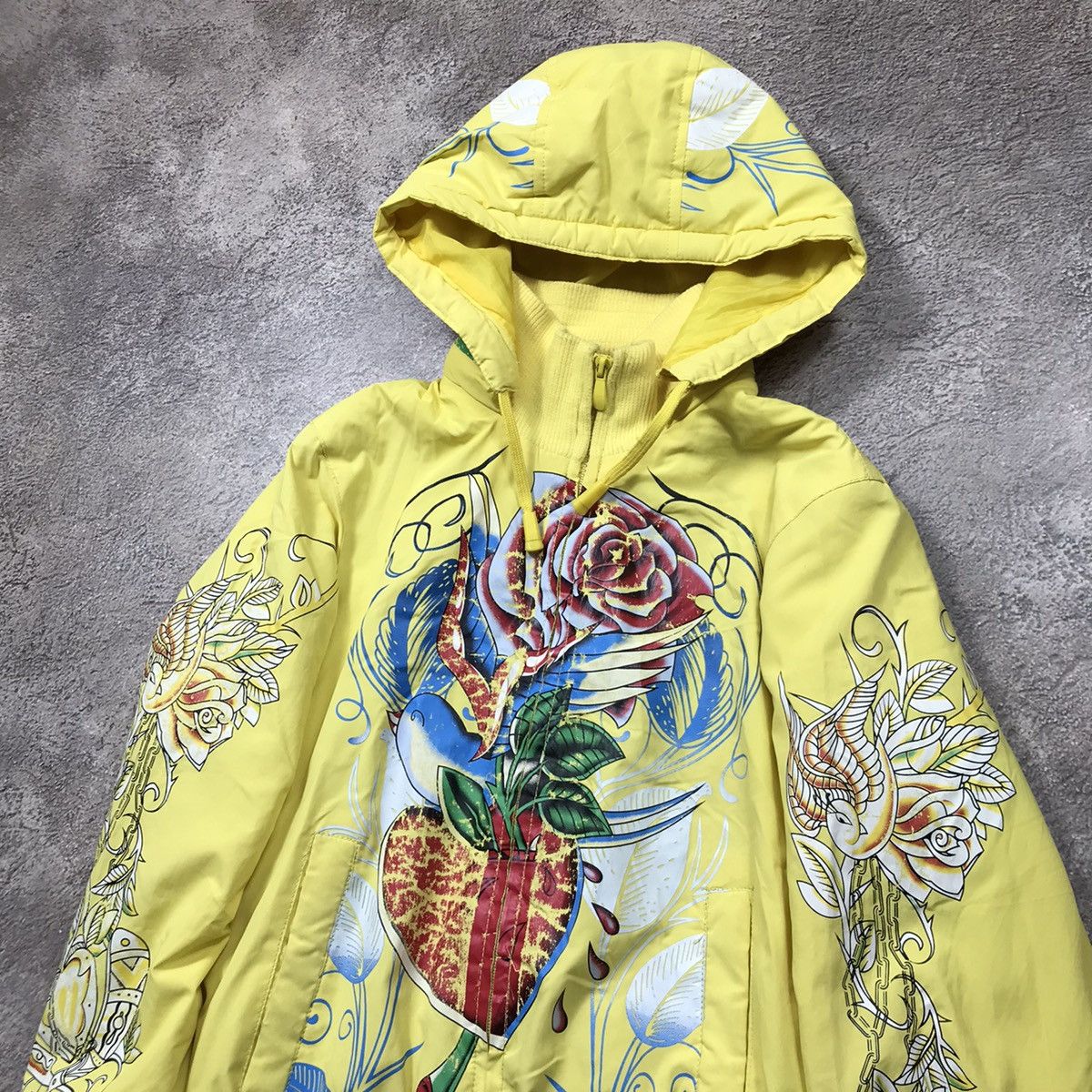 Vintage Vintage Y2K Ed Hardy Bomber Jacket Graphic Streetwear Slim M Size M / US 6-8 / IT 42-44 - 4 Thumbnail