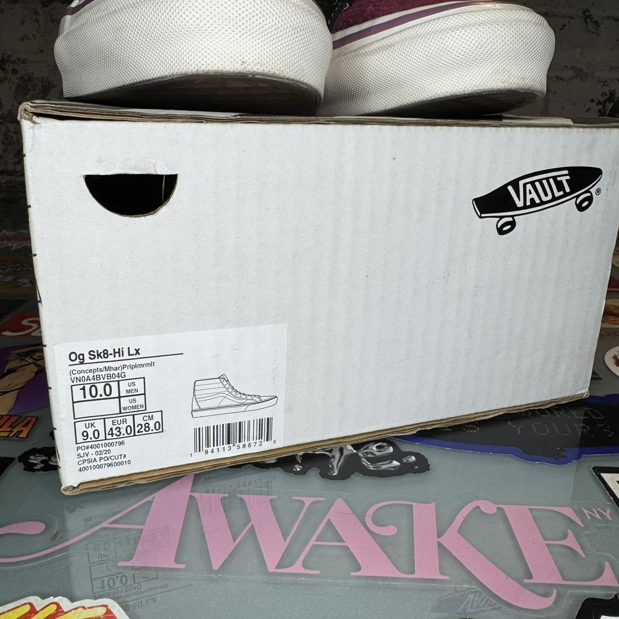 CNCPTS × Vans Vans OG Sk8-Hi LX Concepts World’s End Purple Sz 10 Used Size US 10 / EU 43 - 8 Thumbnail