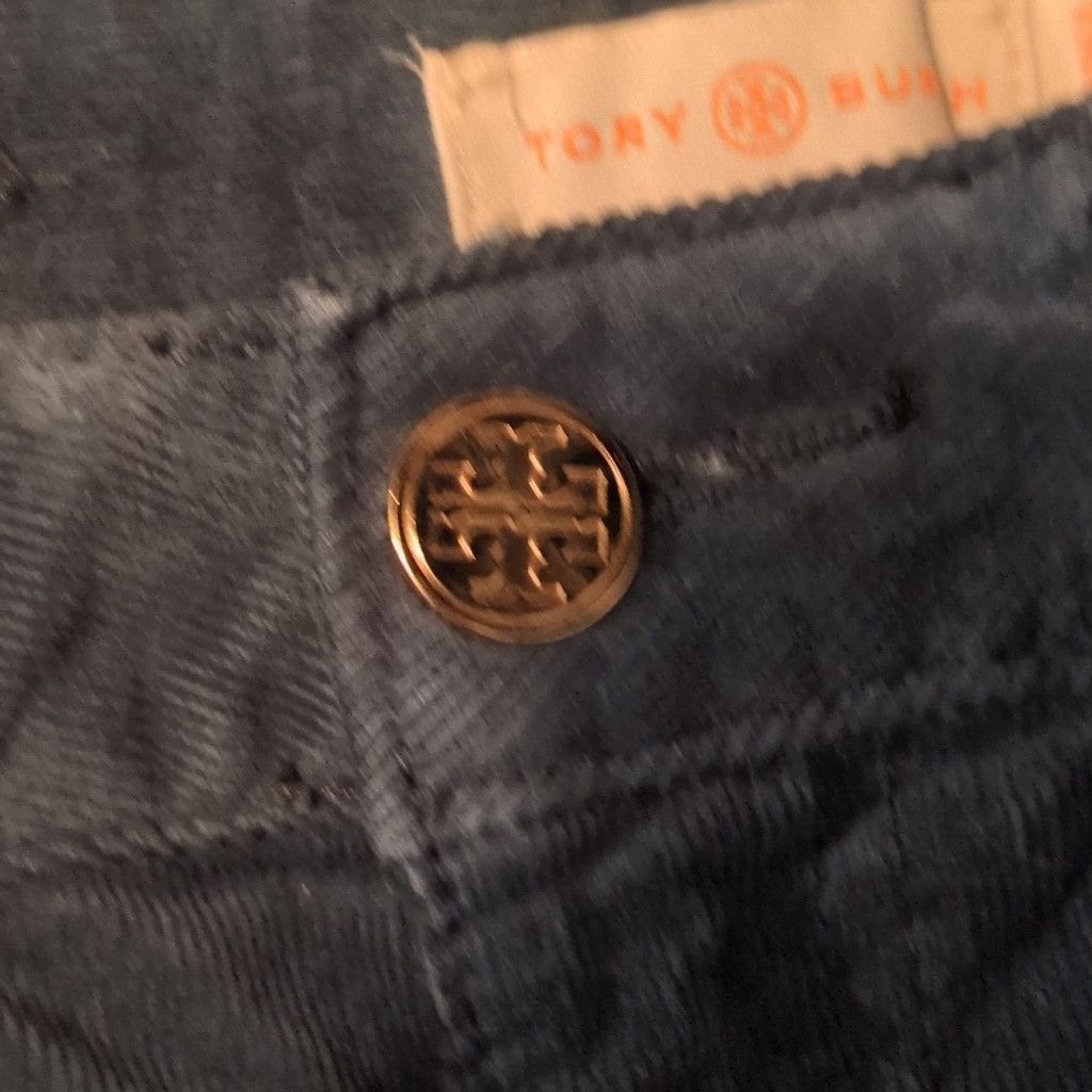 Tory Burch Tory Burch blue corduroy super skinny jeans size 26 Size 26" / US 2 / IT 38 - 2 Thumbnail