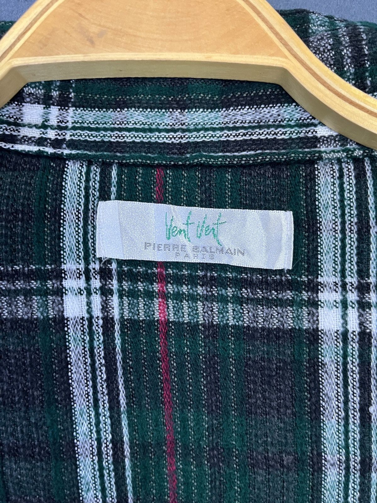 Pierre Balmain × Vintage Vent Vert Pierre Balmain Paris Plaid Shirt Size US M / EU 48-50 / 2 - 9 Thumbnail