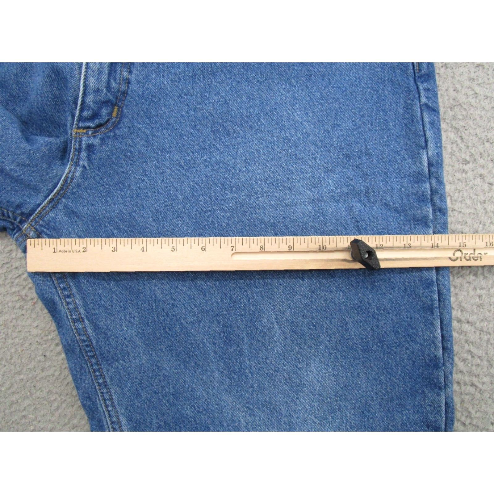 Carhartt VINTAGE Carhartt Jeans Mens 42x30 Blue Relaxed Fit Denim Trouser B172 DST Hardwearing Belt Loops 5-Pocket Logo Zipper Button Size US 42 / EU 58 - 7 Thumbnail