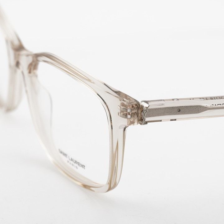 Saint Laurent Paris Saint Laurent SLM120 004 Eyeglasses Beige 53mm Square Frame Size ONE SIZE - 9 Thumbnail