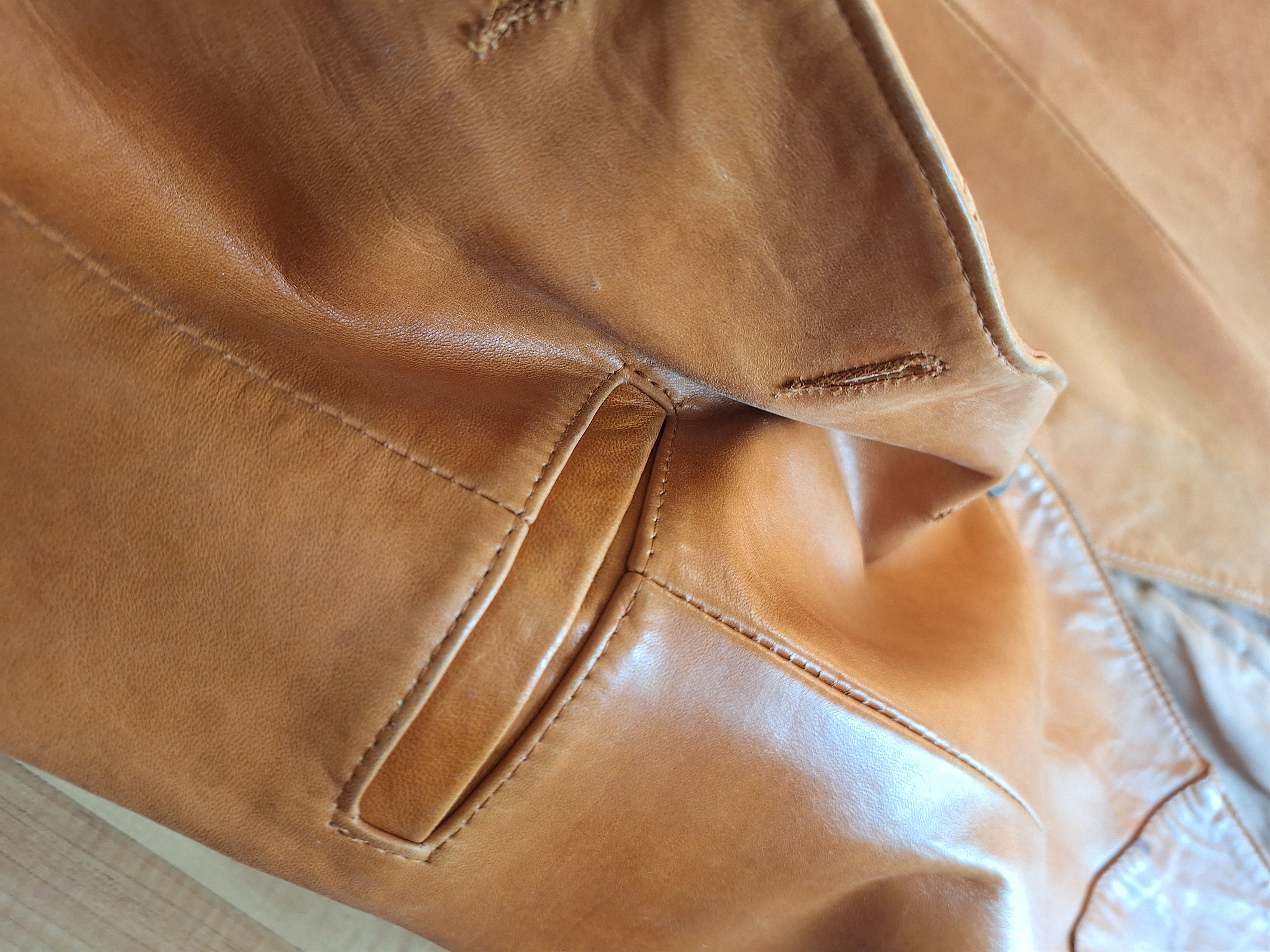 Other Vintage Silton Tan Leather Vest - Western Cowboy Style - L Size US L / EU 52-54 / 3 - 6 Thumbnail