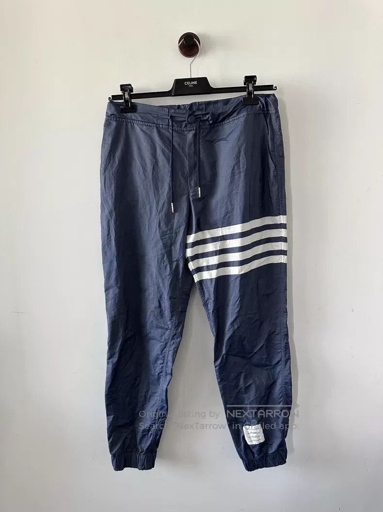 Thom Browne Thom Browne size 4 Blue nylon pants Size US 34 / EU 50 - 1 Thumbnail