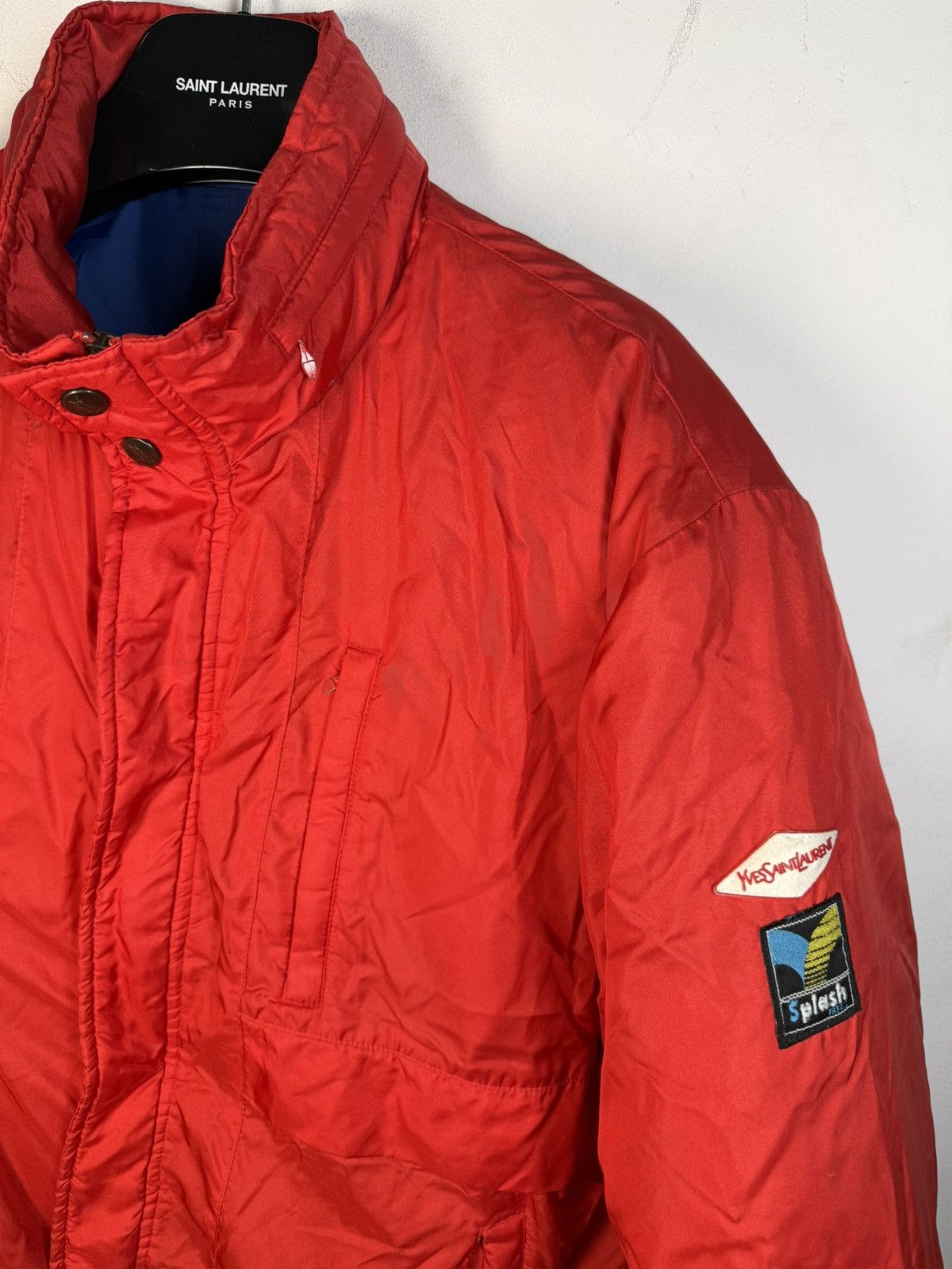Yves Saint Laurent 90s Winter YSL Down Jacket Puffer Red Bomber Heavy Coat Size US M / EU 48-50 / 2 - 15 Thumbnail