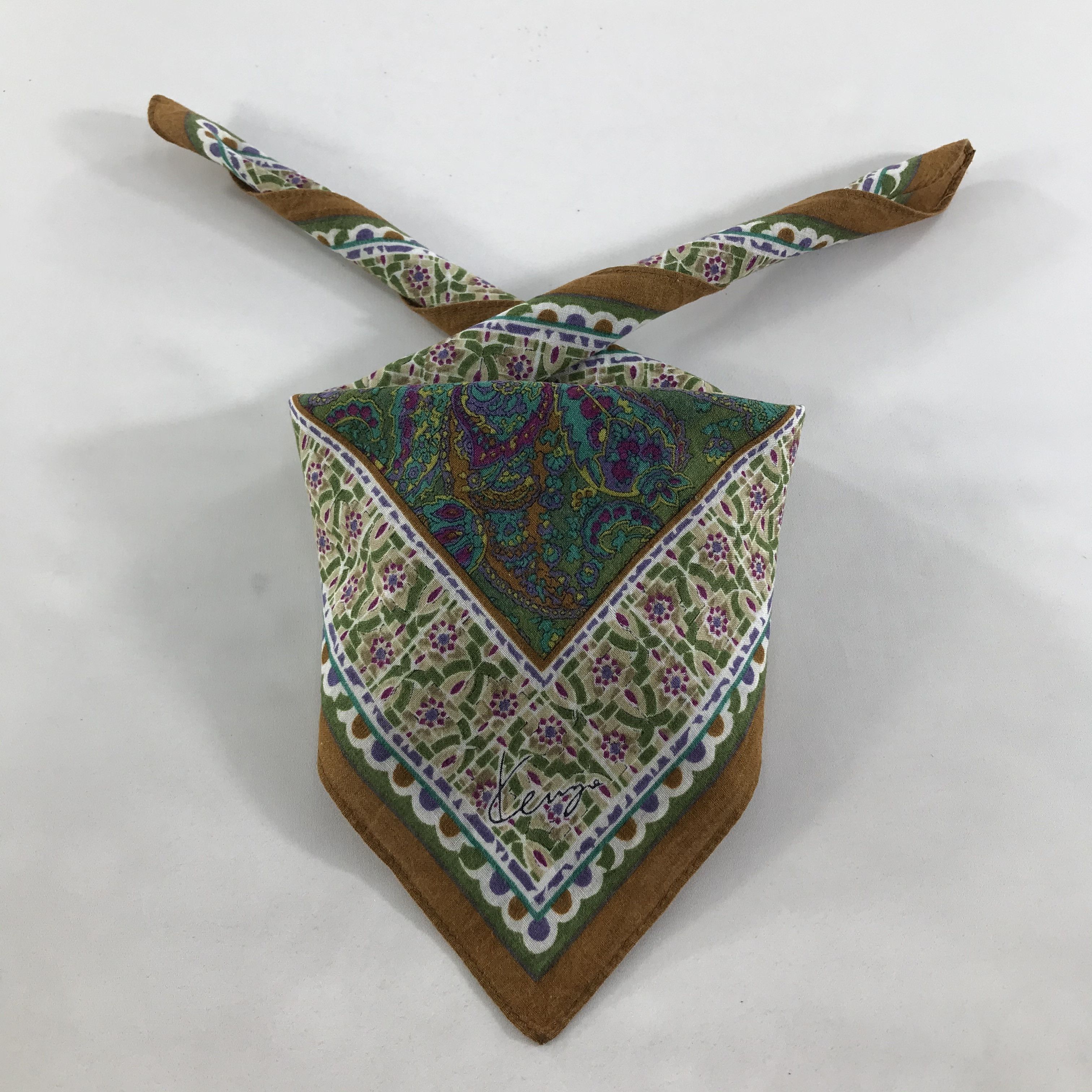 Kenzo × Vintage Kenzo Bandana / Handkerchief / Neckerchief - S1661 Size ONE SIZE - 4 Thumbnail