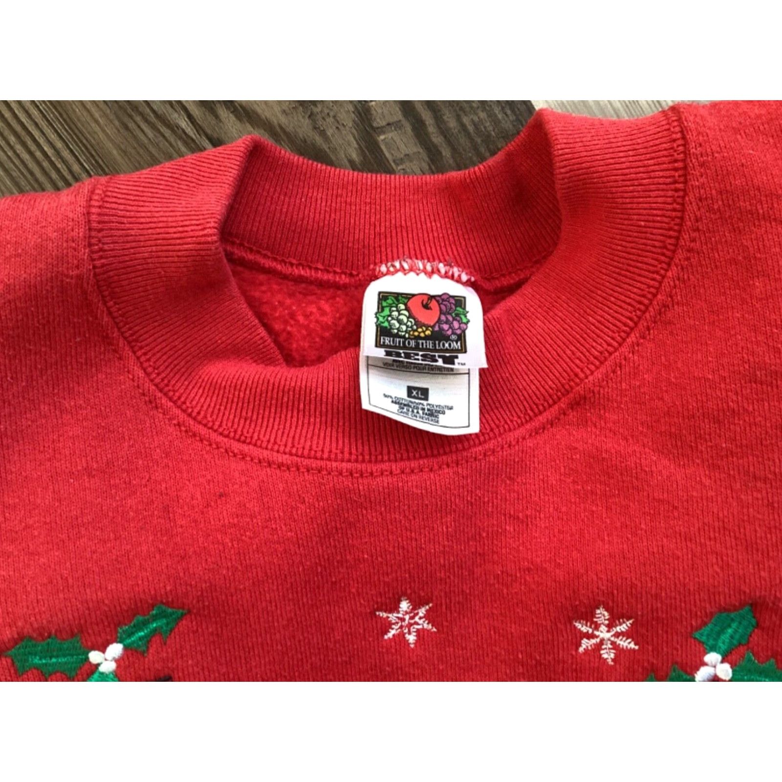 Fruit Of The Loom Vtg Hallmark Christmas Sweatshirt w/ Vtg Embroidered Keepsake Ornaments XL Size XL / US 12-14 / IT 48-50 - 5 Thumbnail