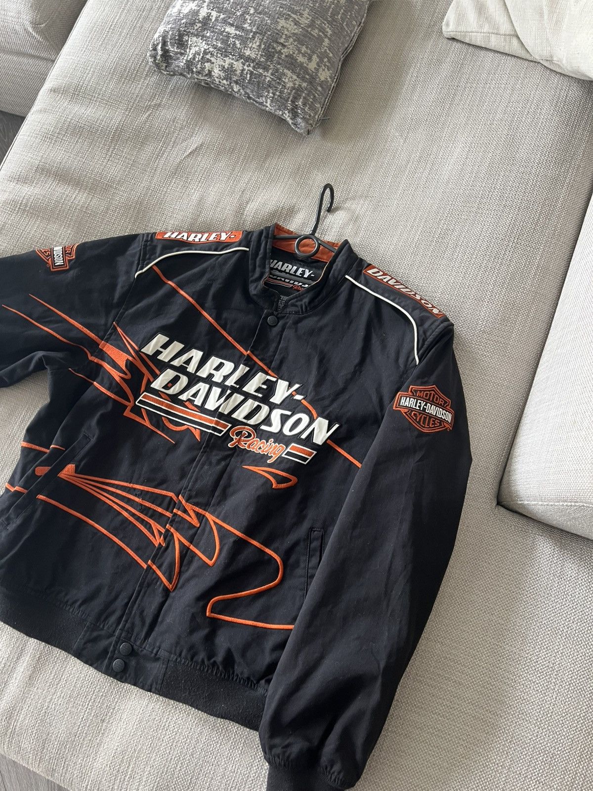 Harley Davidson × Vintage Vintage 💥 Harley Davidson Racing Jacket Size US XL / EU 56 / 4 - 12 Thumbnail
