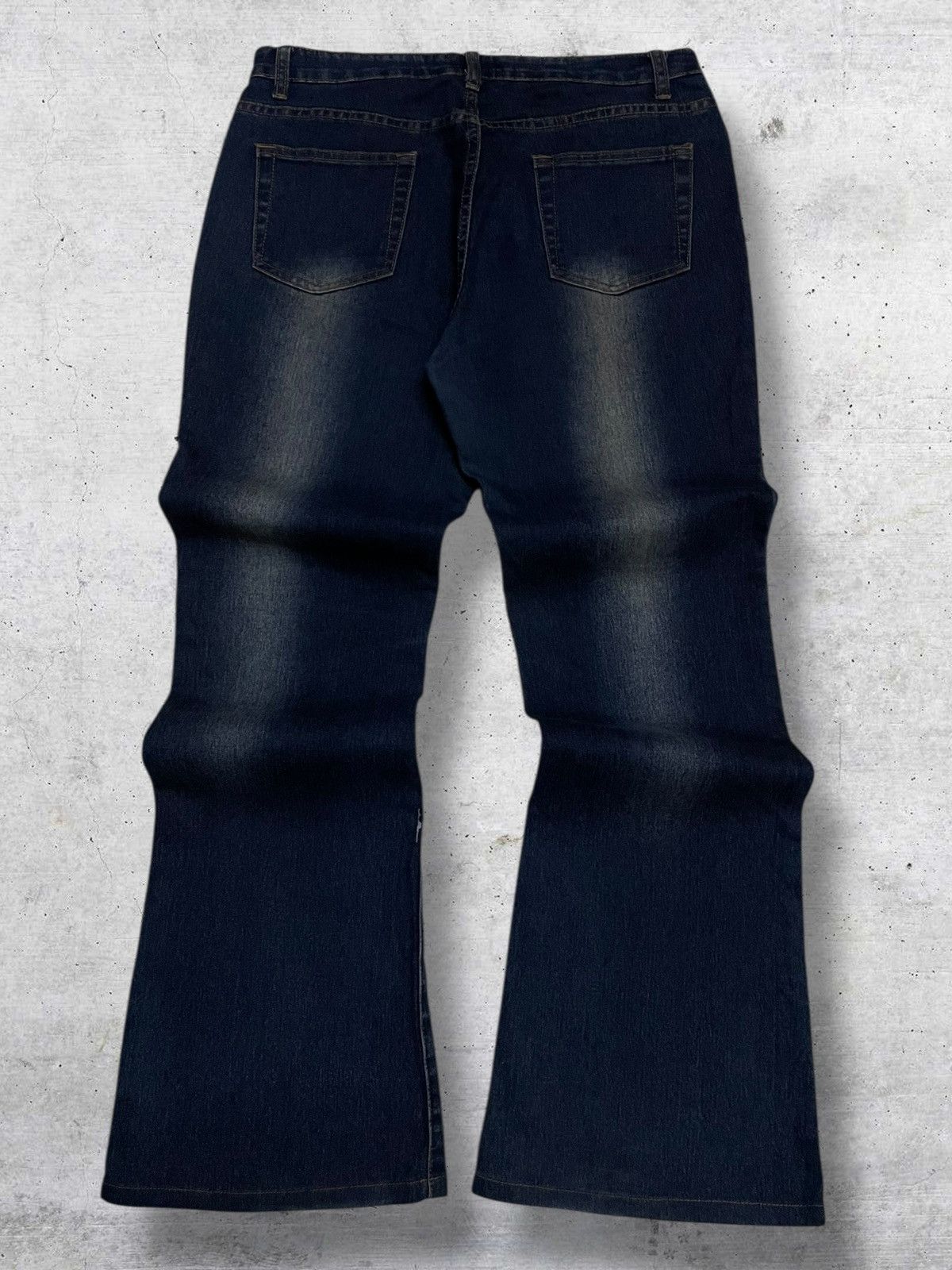 Japanese Brand VINTAGE HAPHAZARD OG 90S ARTISTIC BRUSHSTROKE FLARED DENIM Size US 30 / EU 46 - 8 Thumbnail