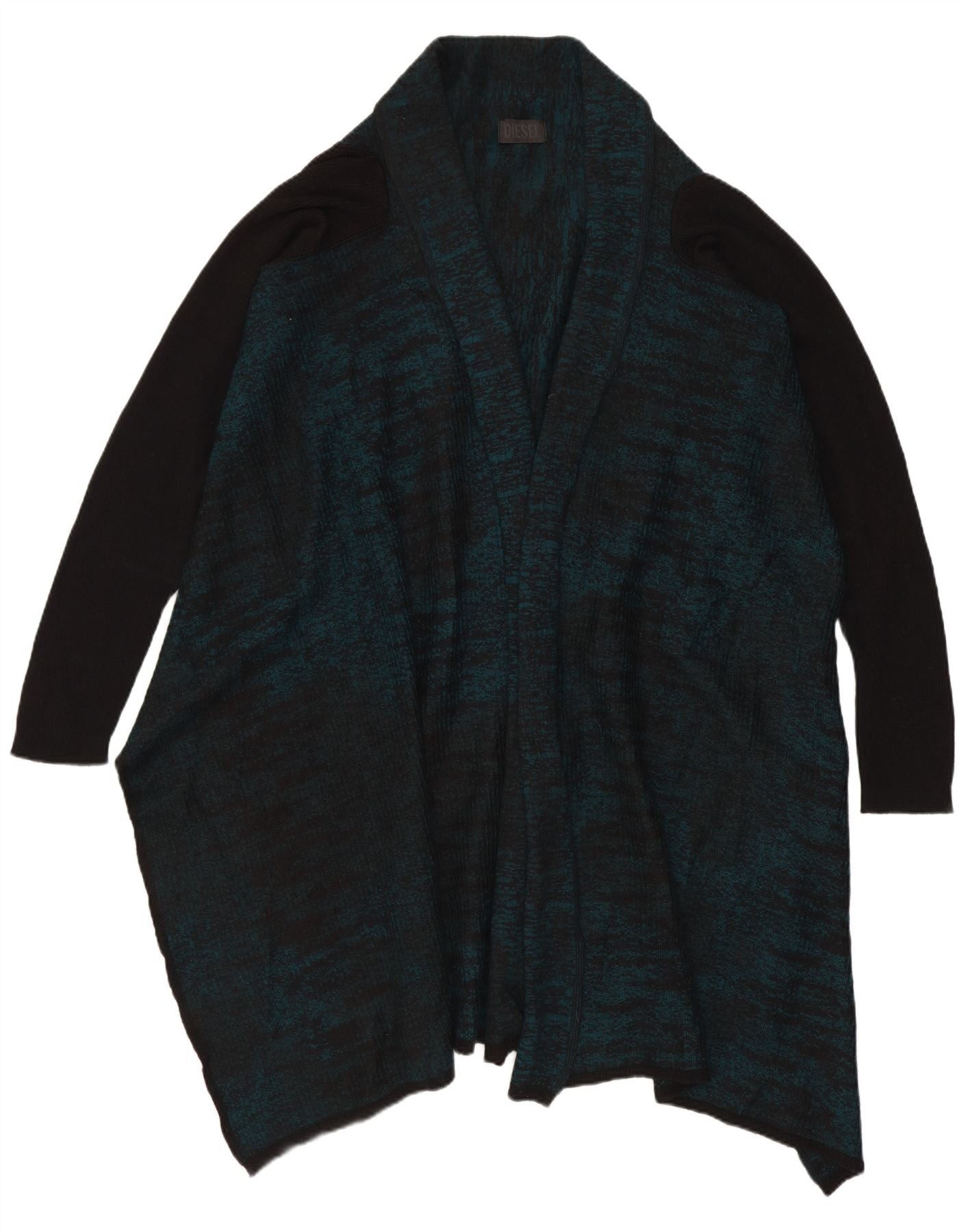 Diesel Womens Overd Longline Cardigan Sweater UK 10 Small Green Woo Size XS / US 0-2 / IT 36-38 - 1 Thumbnail