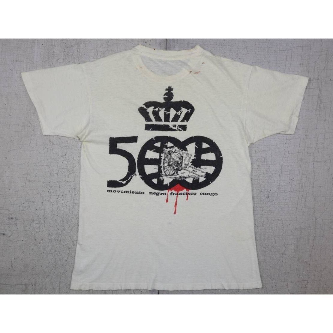 Vintage Vtg 500 Movimiento Negro Francisco Congo Activist T-Shirt Size US S / EU 44-46 / 1 - 1 Thumbnail