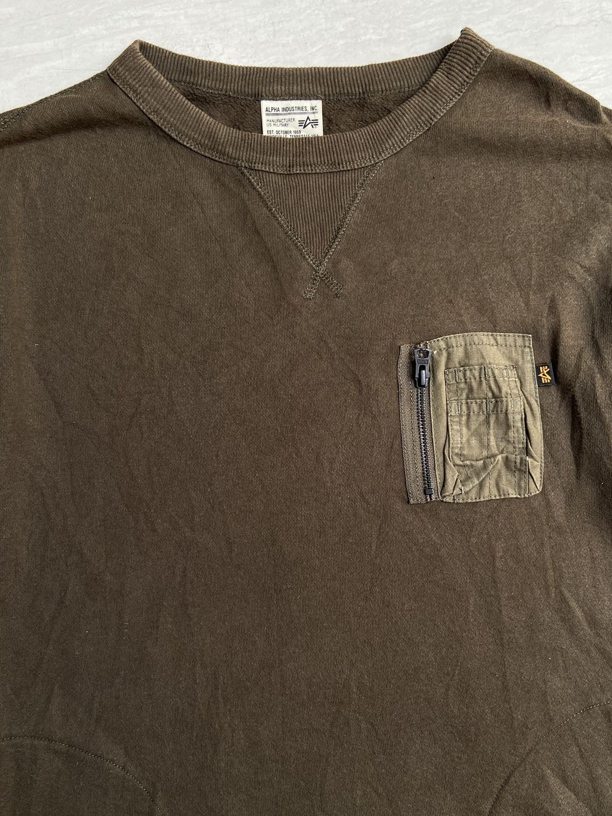 ALPHA INDUSTRIES Army Long Sweater