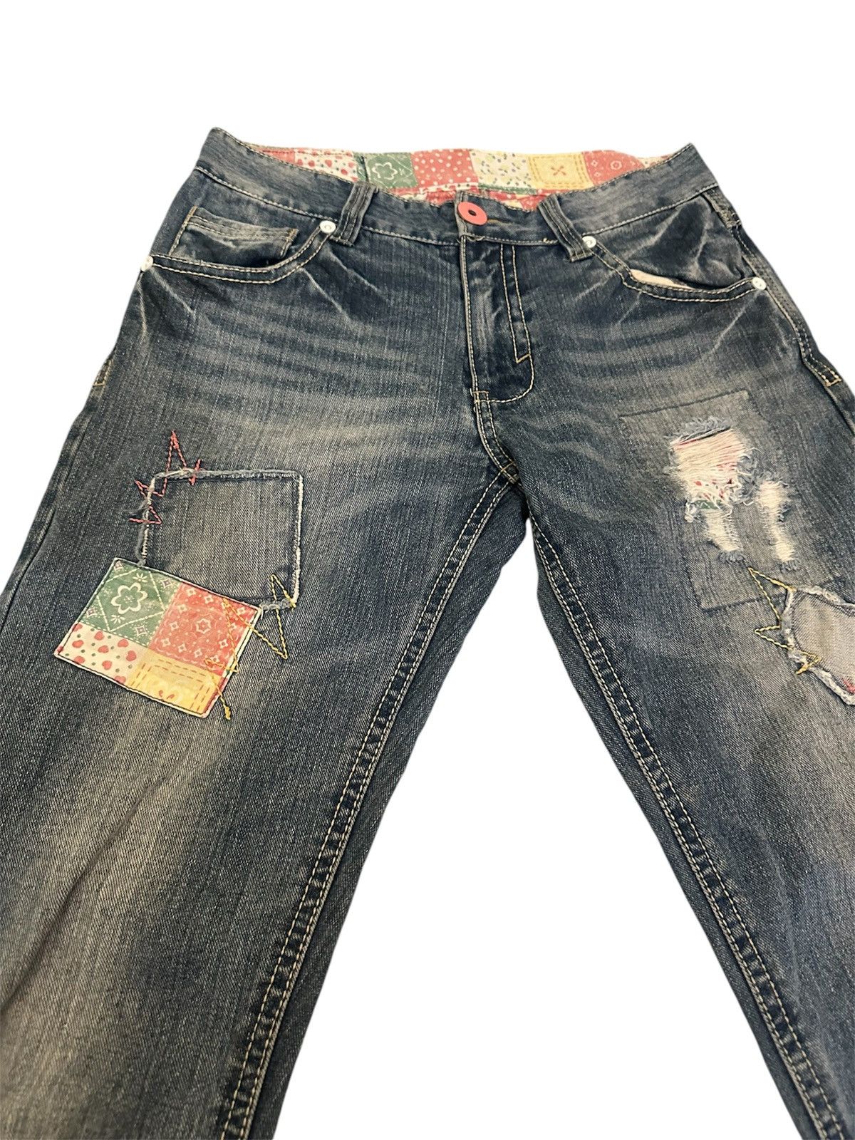 Japanese Brand Distress denim pactwork Size US 32 / EU 48 - 3 Thumbnail