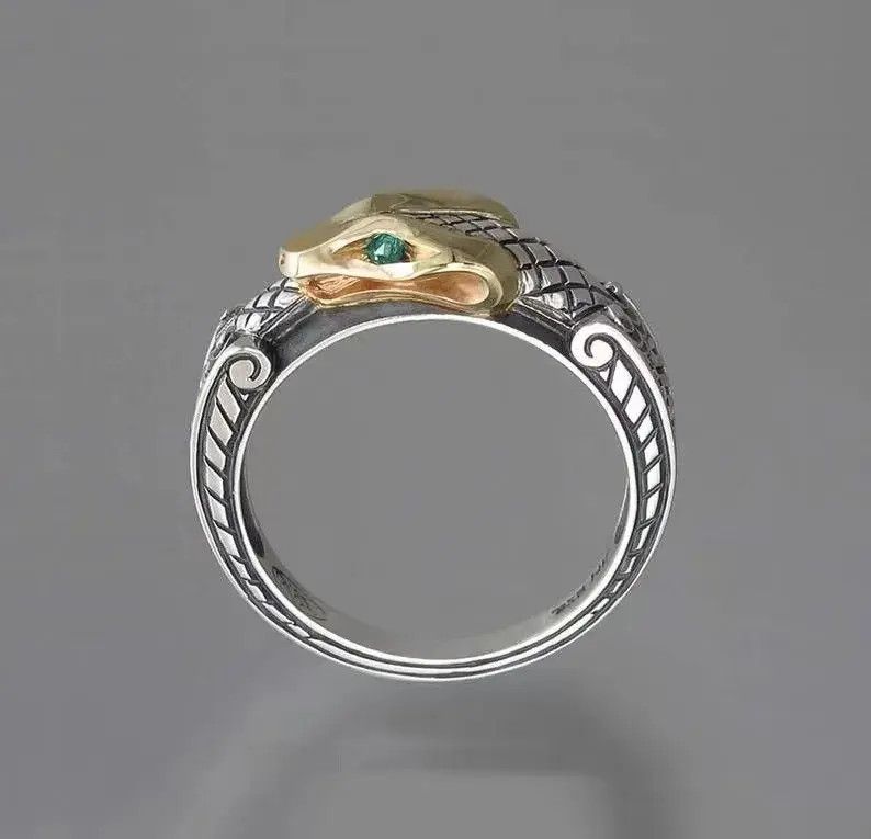 Jewelry Gothic Snake Punk Ring Size ONE SIZE - 3 Thumbnail