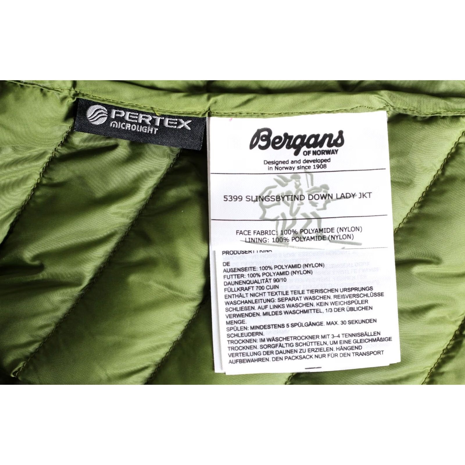 Vintage Bergans of Norway SLINGSBYTIND DOWN Jacket Women Green Size XL MJ5163 Size XL / US 12-14 / IT 48-50 - 7 Thumbnail