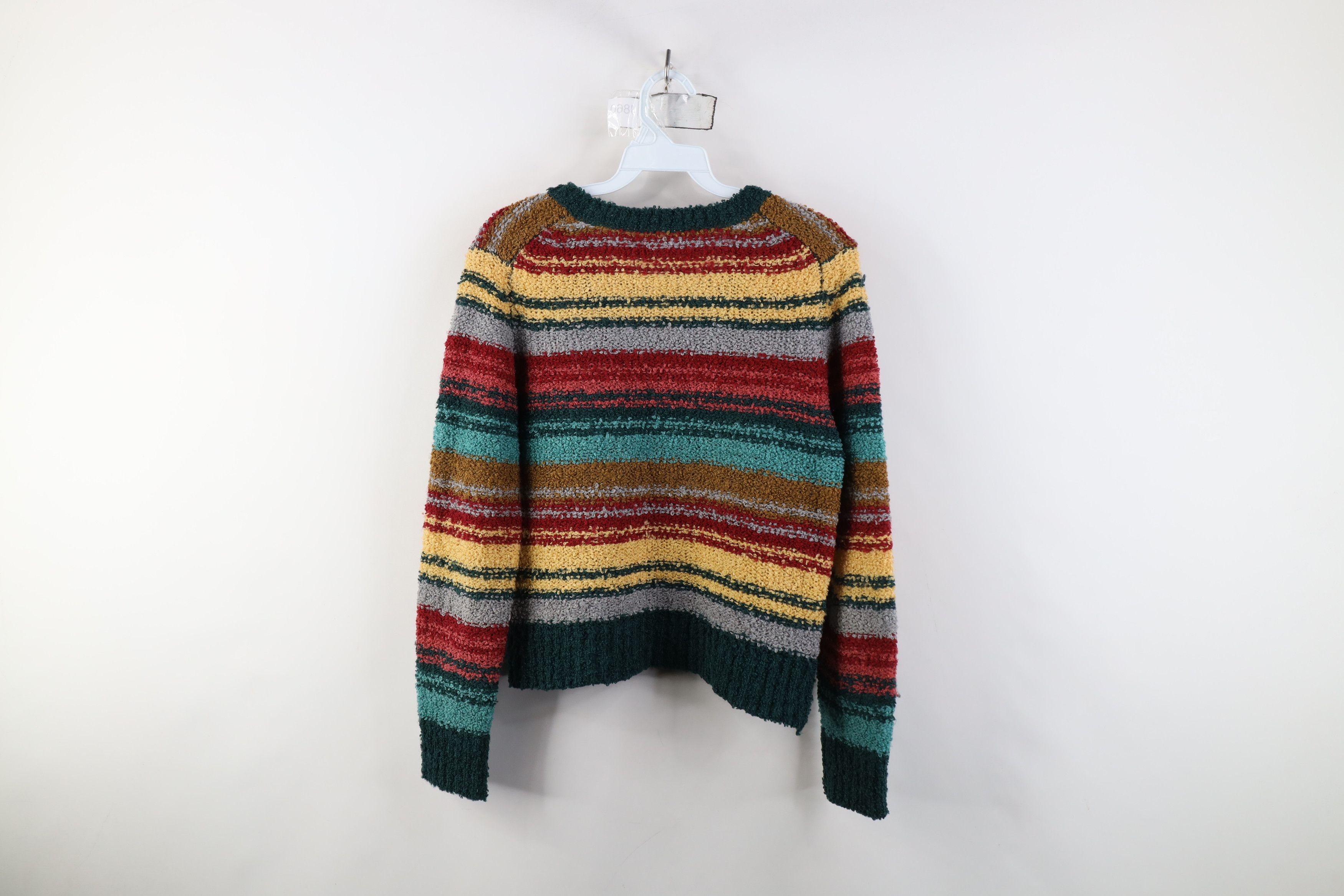 Vintage Vintage 90s Y2K Streetwear Rainbow Textured Knit Sweater Size M / US 6-8 / IT 42-44 - 9 Thumbnail