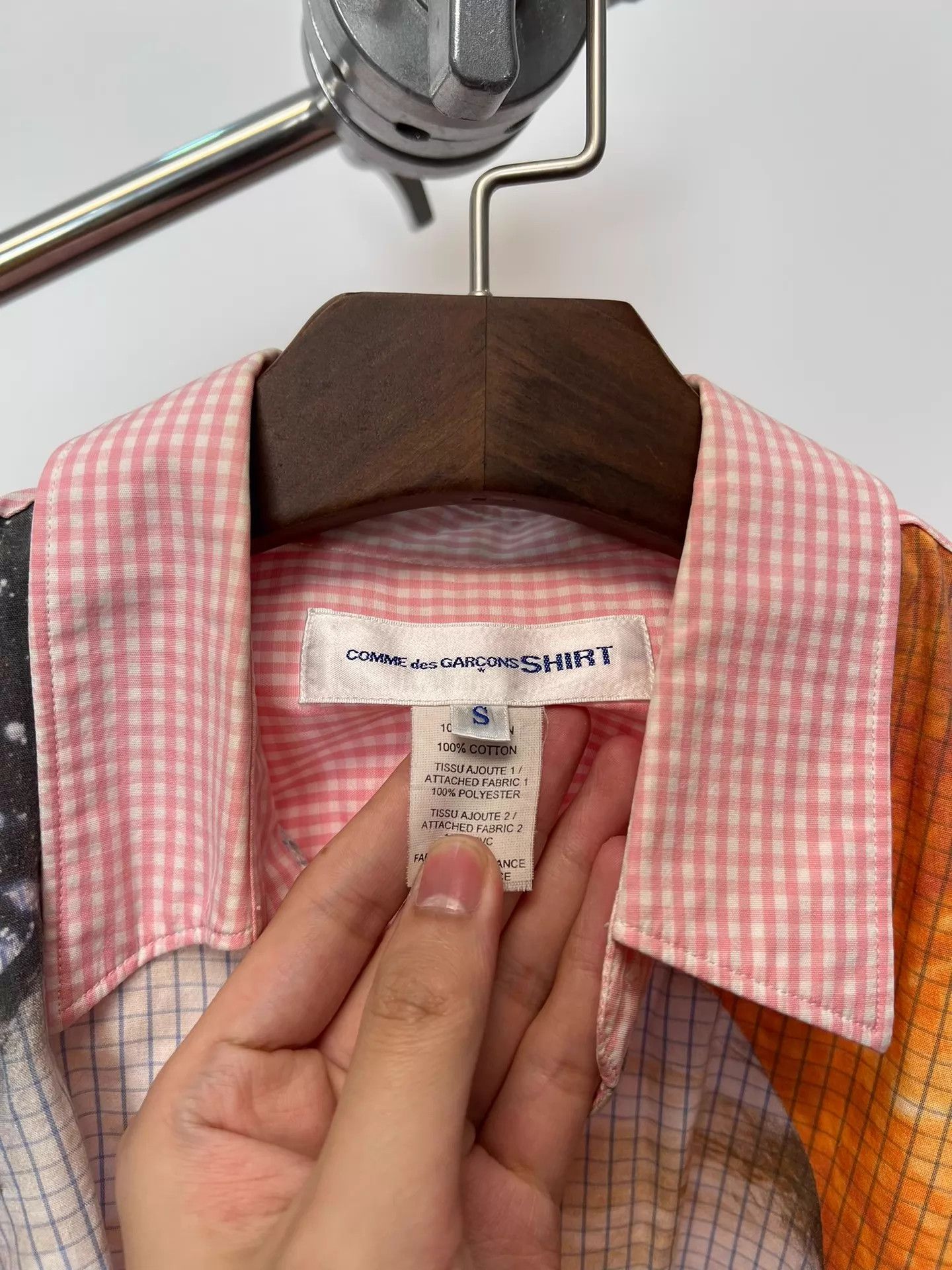 Comme des Garcons CDG Pink Checkered Planet Print Firefighter Reflective Shirt Size US S / EU 44-46 / 1 - 6 Thumbnail