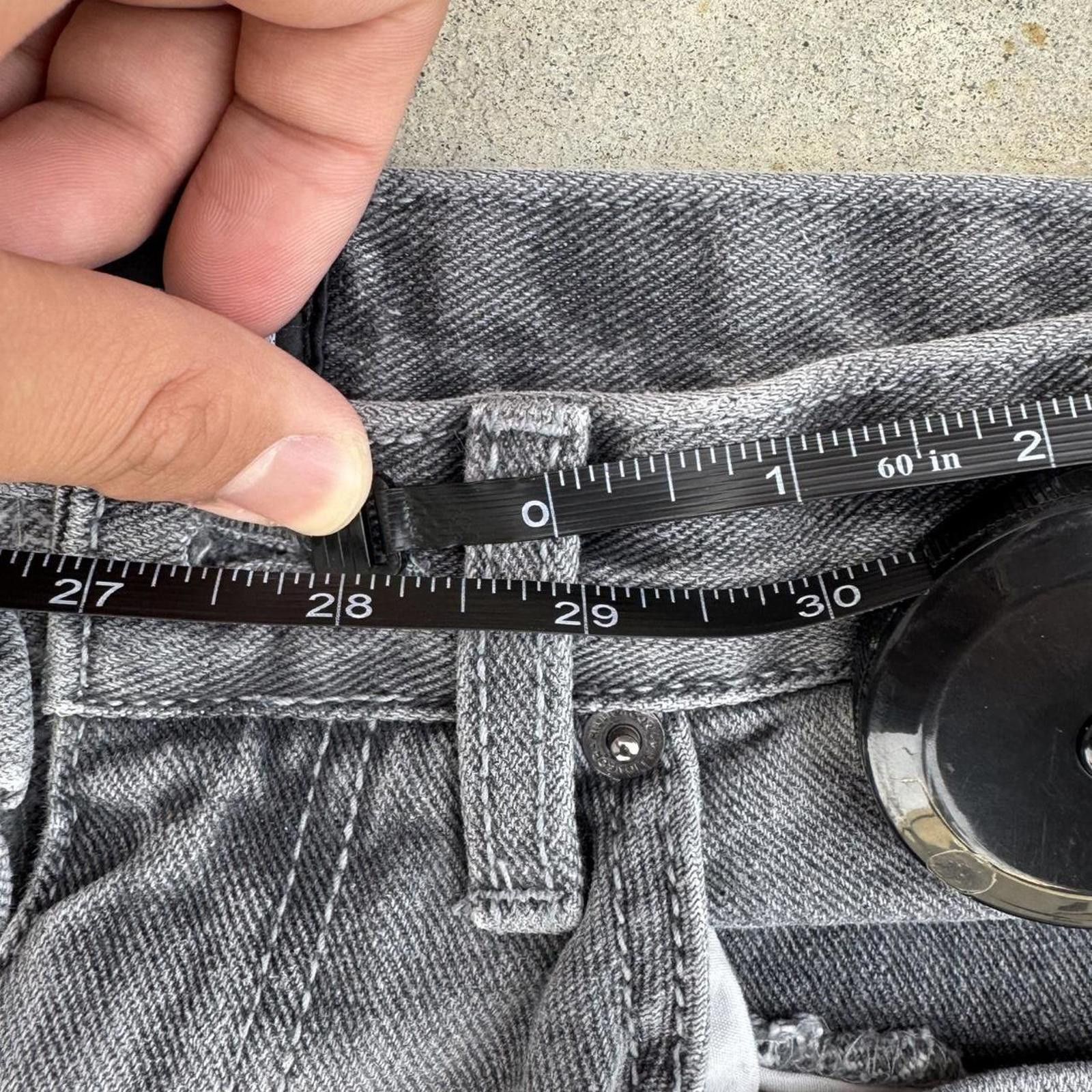 Designer Gray Baggy Korean jeans Size US 29 - 3 Thumbnail