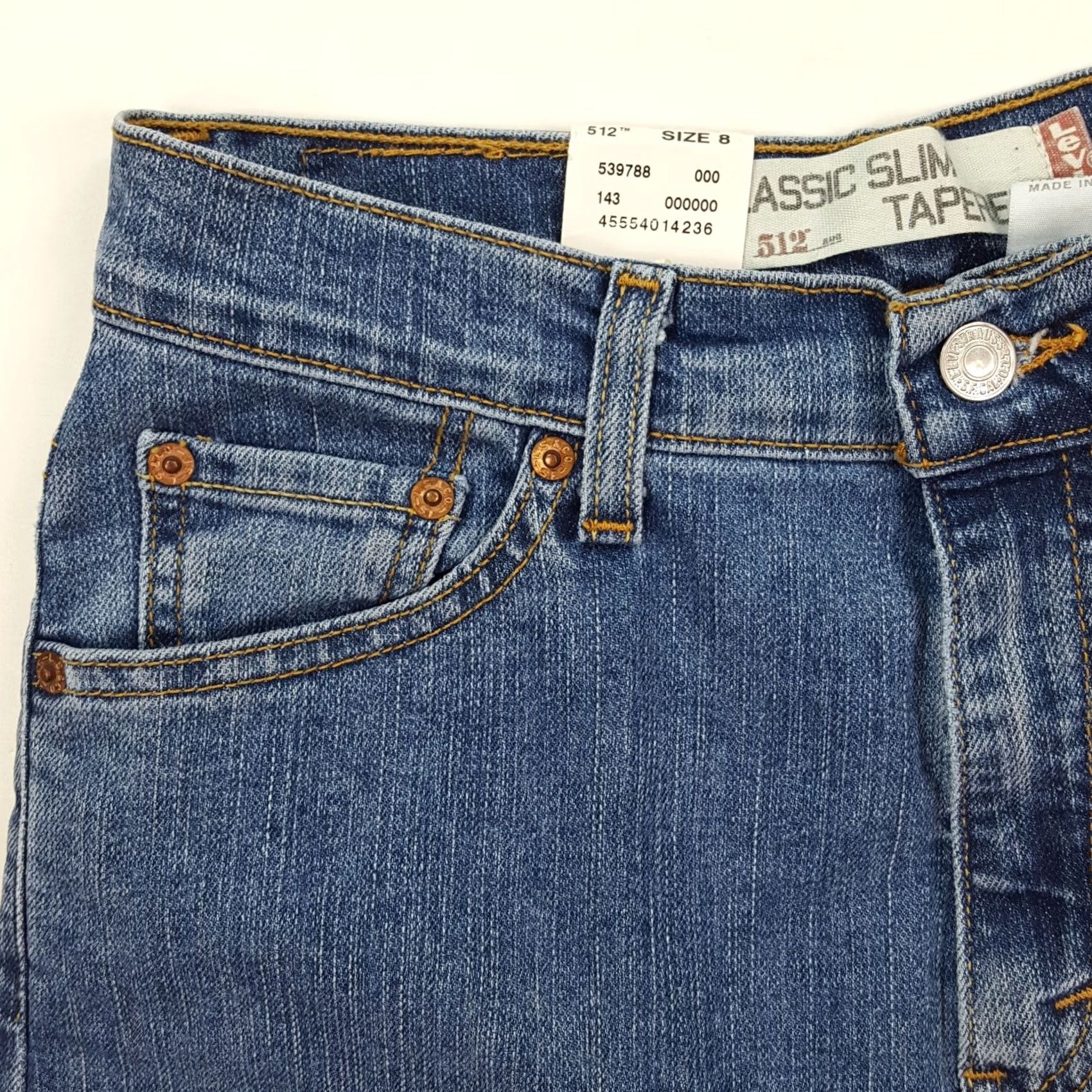 Levi's VINTAGE Levi's 512 Slim Tapered Jeans Women 8 Blue Denim 29in 30in Y2K 90s VTG Retro Rock Fashion Size 30" / US 8 / IT 44 - 5 Thumbnail