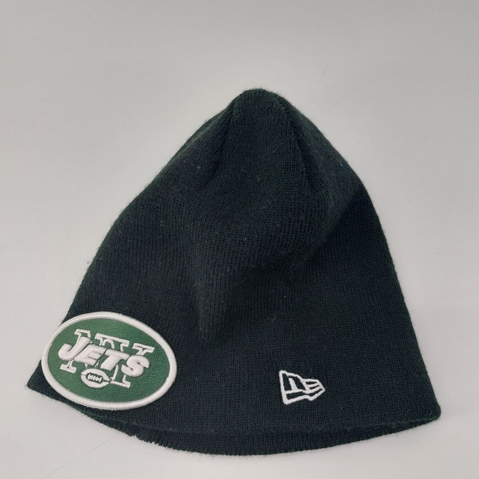 NFL NY Jets Black Knit Beanie Hat Sports NFL Football Adult Logo Size ONE SIZE - 4 Thumbnail