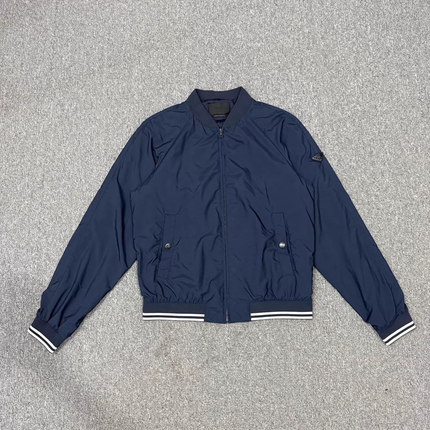 Prada Prada Navy Blue Triangle Logo Jacket Size 50 Size US M / EU 48-50 / 2 - 1 Thumbnail