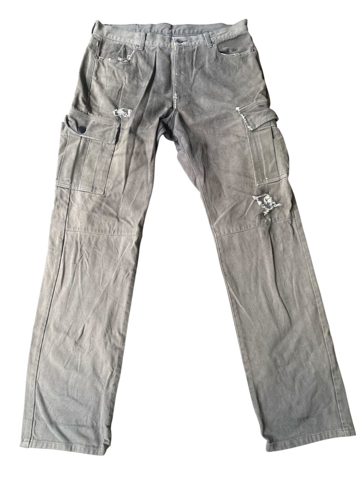 If Six Was Nine × Japanese Brand Mackdaddy Cargo Scovil Button Distressed Denim Size US 34 / EU 50 - 1 Thumbnail
