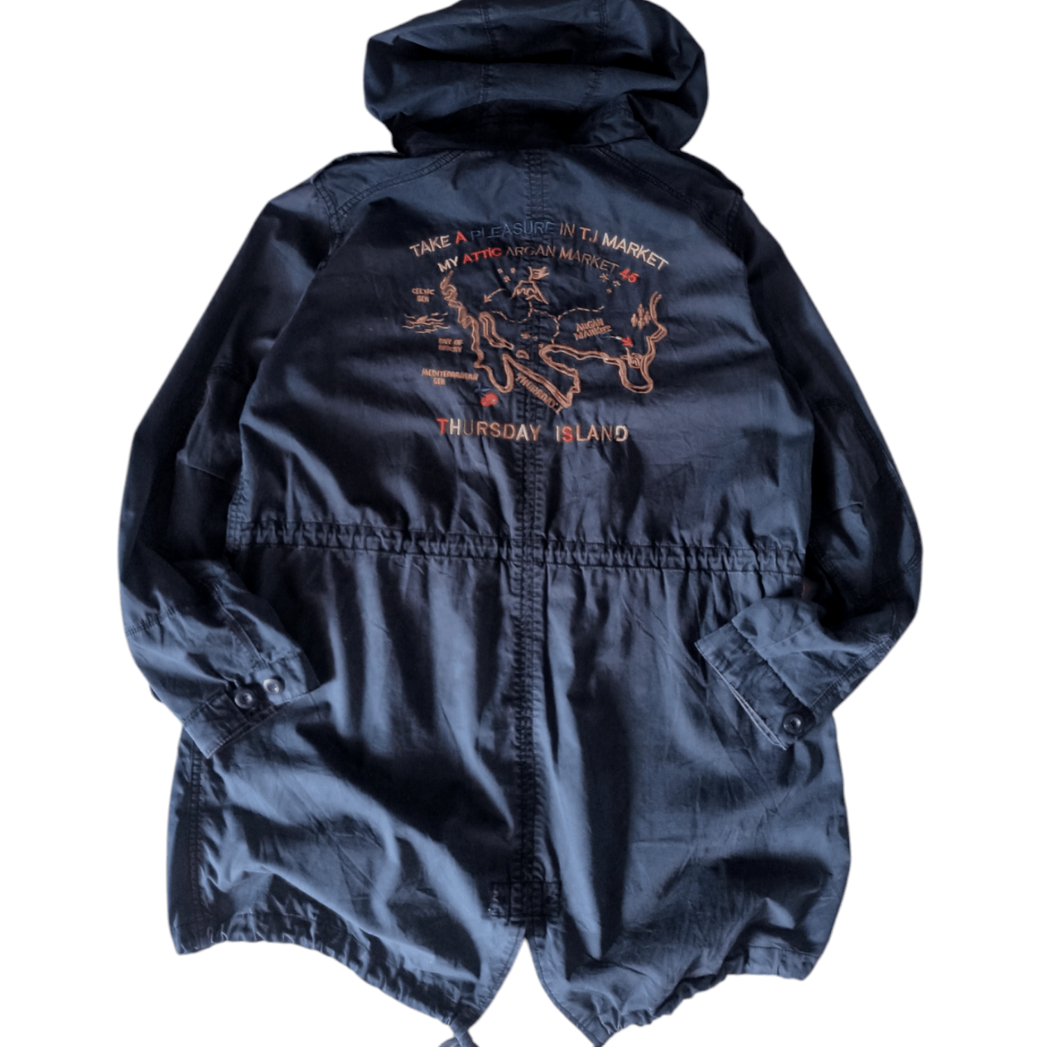 Japanese Brand Thursday ISLAND Fish Tail Parka Embroidery Back Island Size US M / EU 48-50 / 2 - 8 Thumbnail