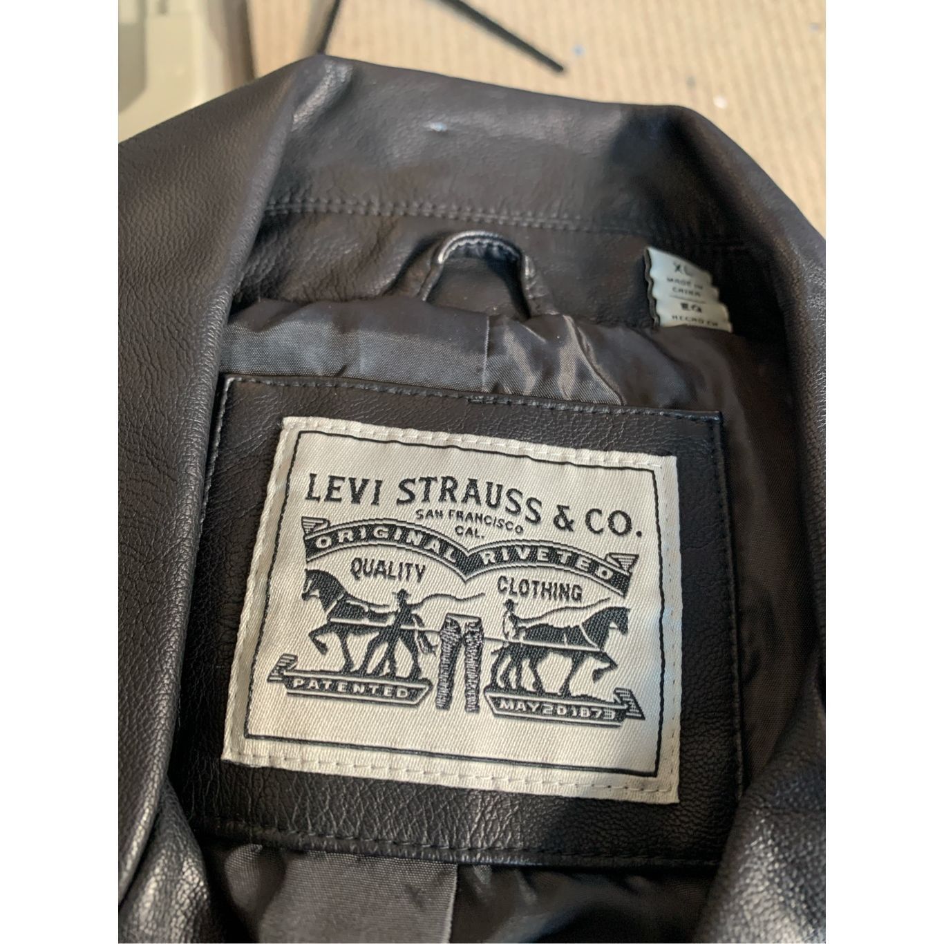Levi's Levi’s NWT Faux Leather Moto Jacket Black Ribbed Hem Asymmet Size XL / US 12-14 / IT 48-50 - 10 Thumbnail
