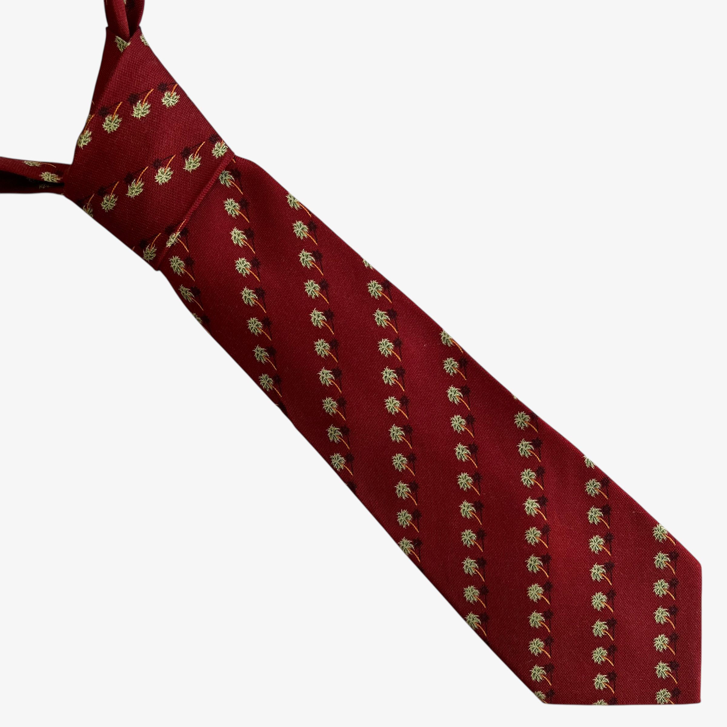 Tommy Bahama Vintage 90s Tommy Bahama Palm Trees Striped Print Silk Tie Size ONE SIZE - 1 Thumbnail
