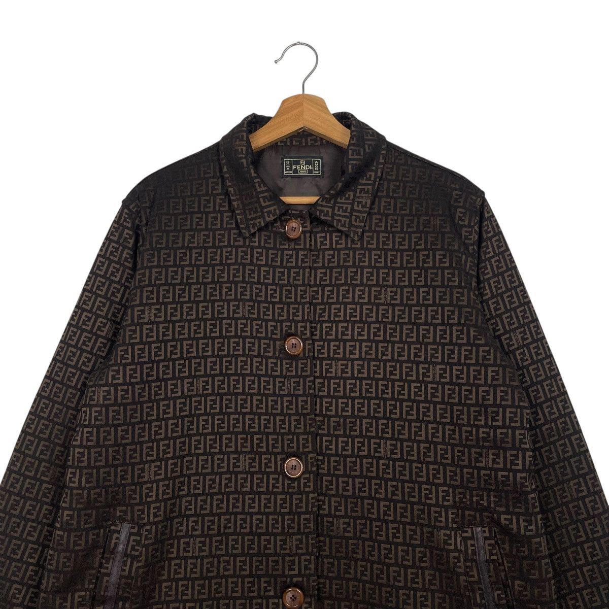 Fendi Vintage Fendi Zucca Monogram Trenchcoat Size M / US 6-8 / IT 42-44 - 2 Thumbnail
