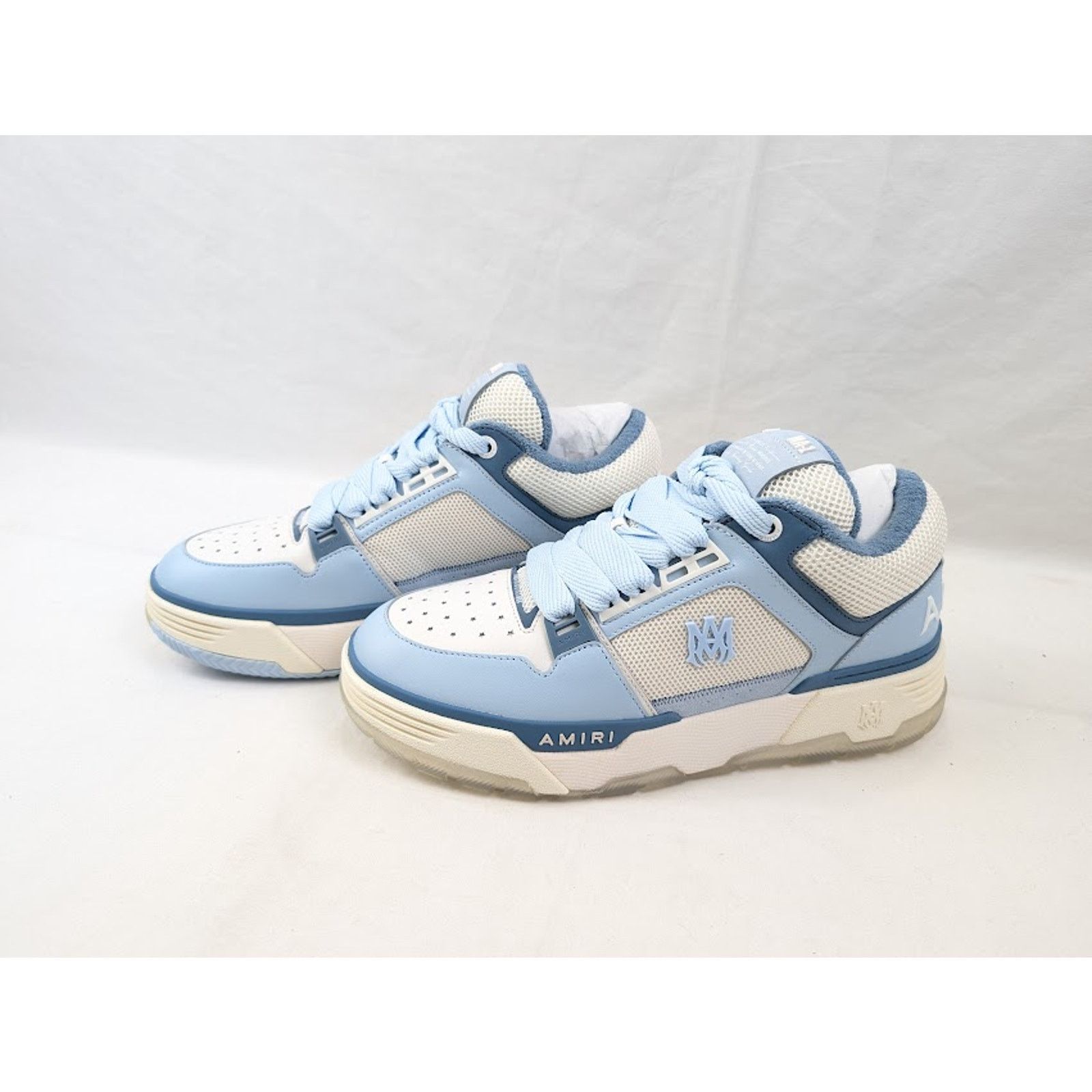 Amiri o1rshd1 MA-1 Low-Top Sneakers in Alabaster Blue Size US 8 / EU 41 - 17 Thumbnail
