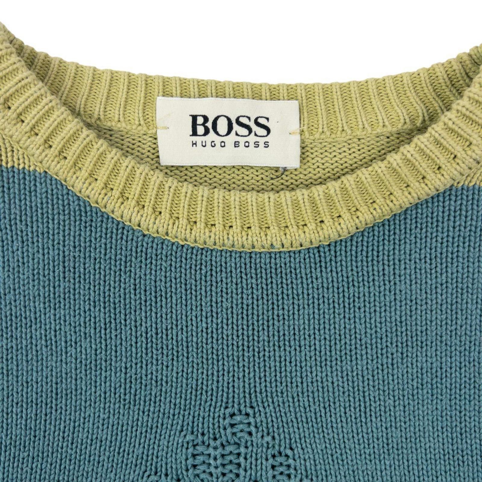 Hugo Boss Vintage 90s Hugo Boss Striped Knit Jumper Size XL Size US XL / EU 56 / 4 - 3 Thumbnail