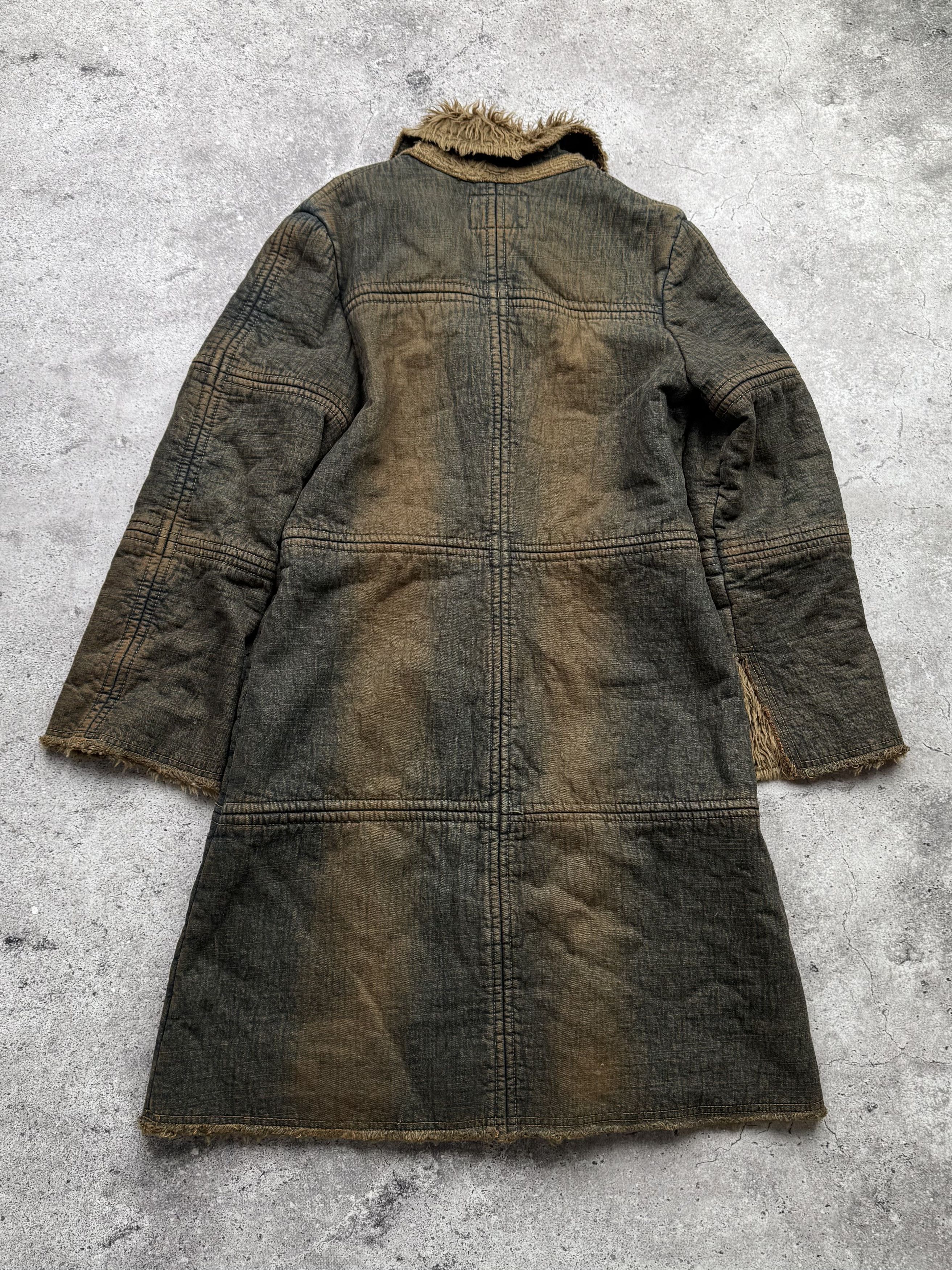 Hysteric Glamour Vintage Faded With Faux Fur Denim Coat C641(V37) Size M / US 6-8 / IT 42-44 - 8 Thumbnail