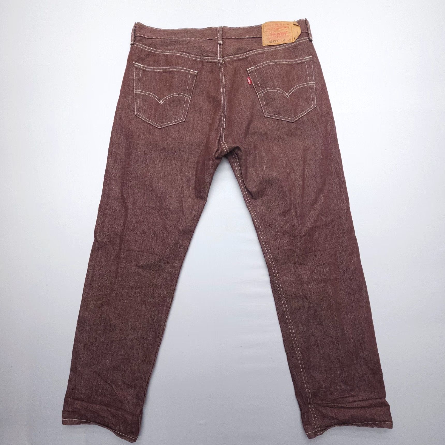 Levi's VINTAGE Levi's 501 XX Jeans Mens 36x32 Red Button Fly Straight 90s USA Levi'S 501 Series Mens Jeans Size US 36 / EU 52 - 2 Thumbnail