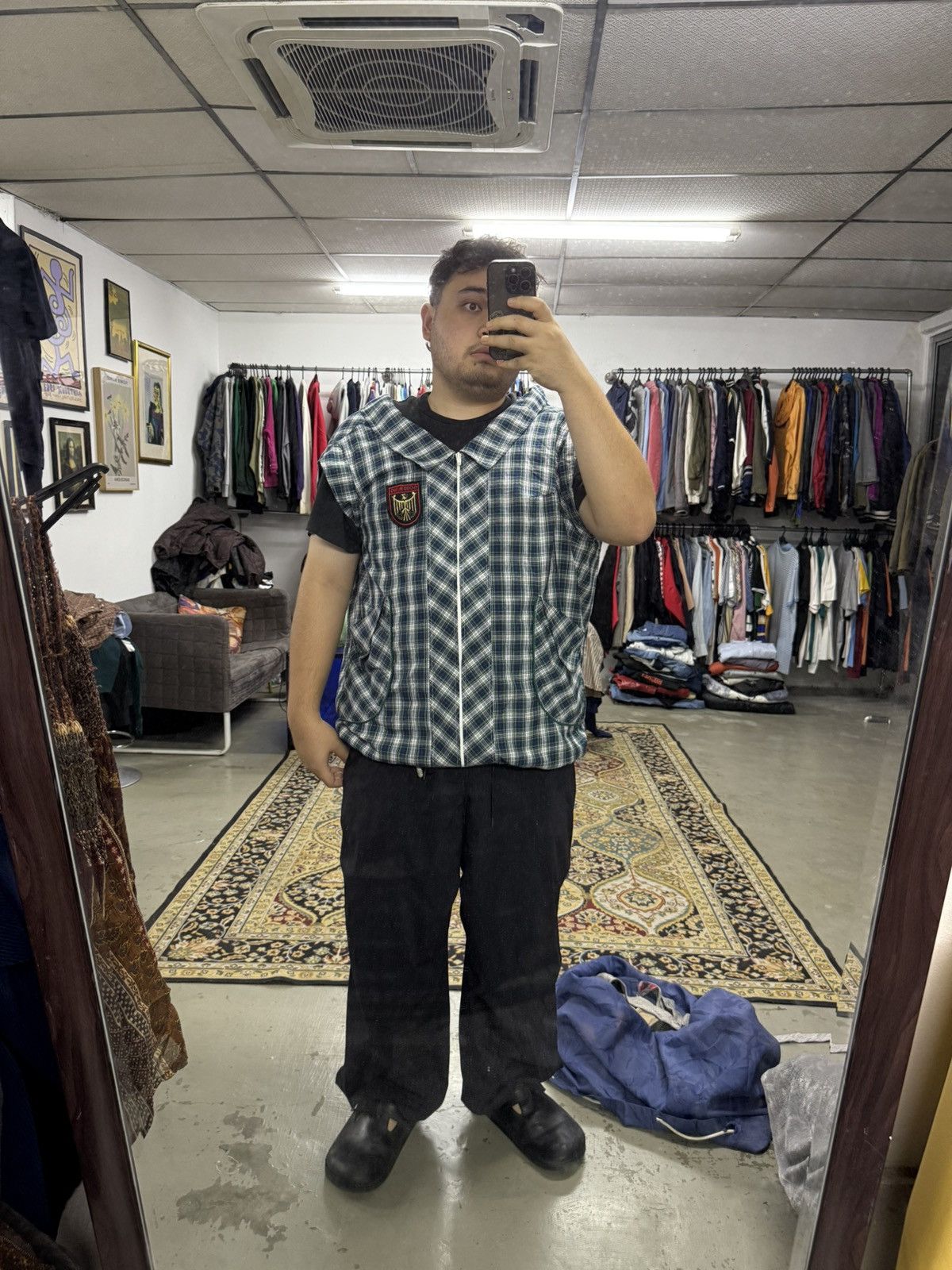 Seditionaries Seditionaries Plaid Sleeveless Multi Zip Up Jacket Vultures Size US L / EU 52-54 / 3 - 11 Thumbnail