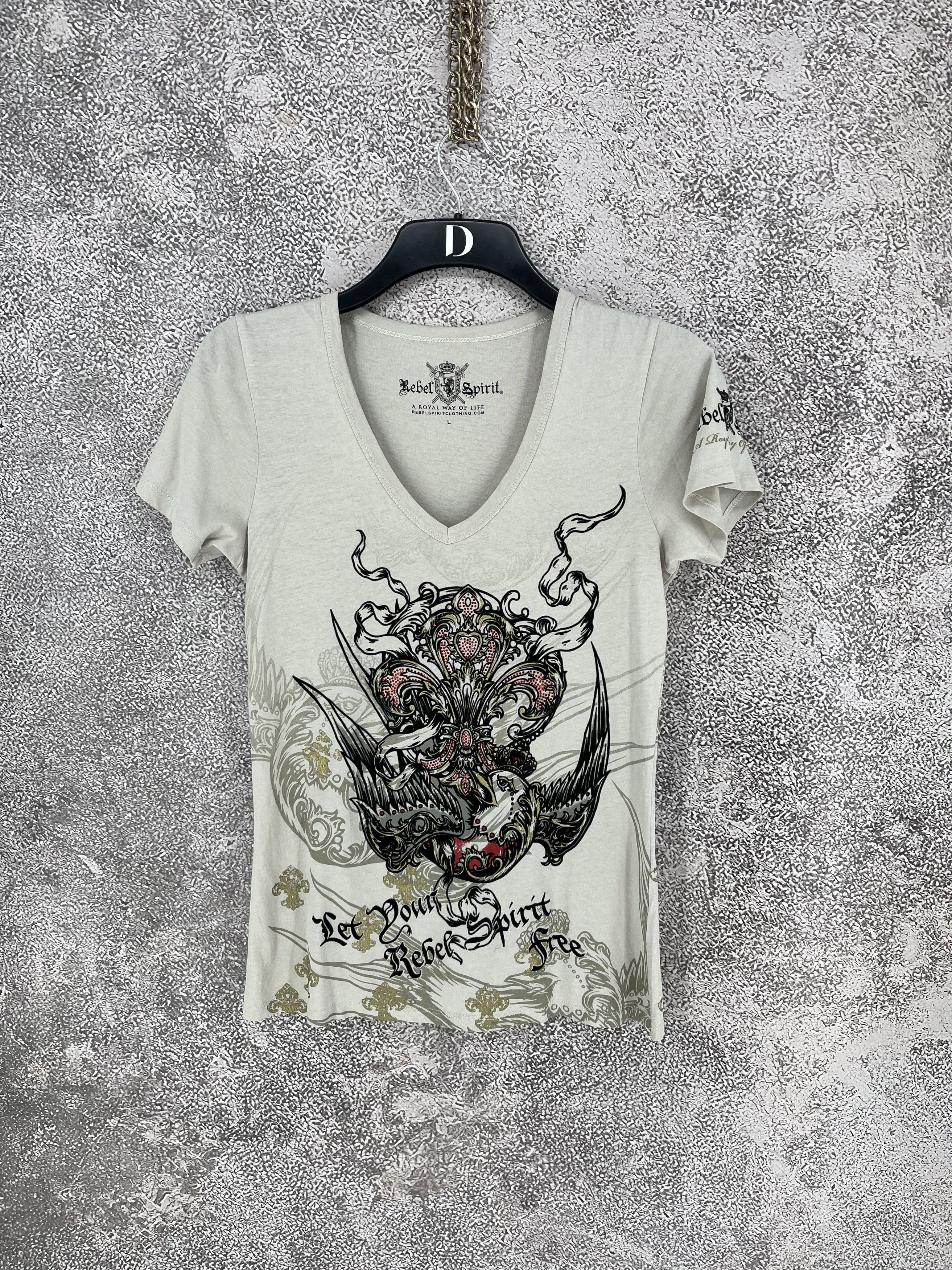 Ed Hardy Vintage Y2K Rebel Spirit AllOver Eagles Wings Ed Hardy Style Size L / US 10 / IT 46 - 1 Thumbnail