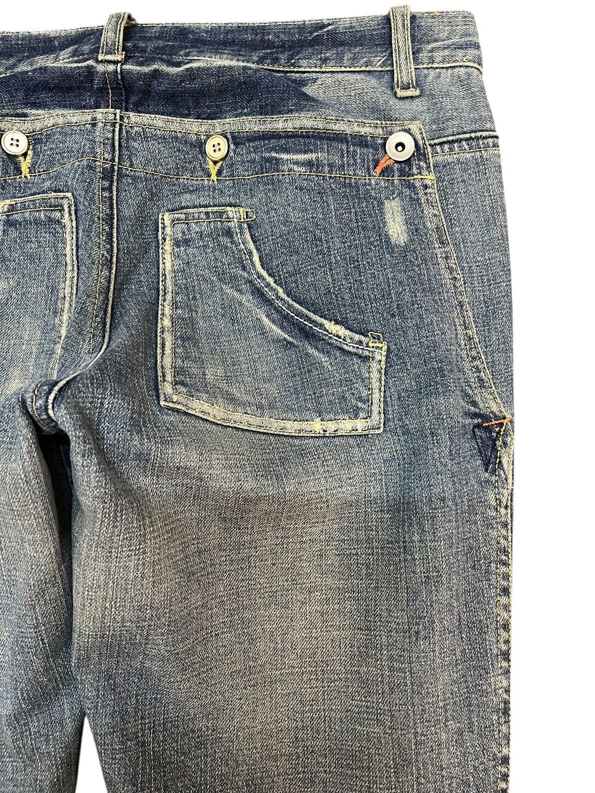 Japanese Brand Vintage Fabric Jam Unique Pocket Distressed Denim Size US 33 - 9 Thumbnail