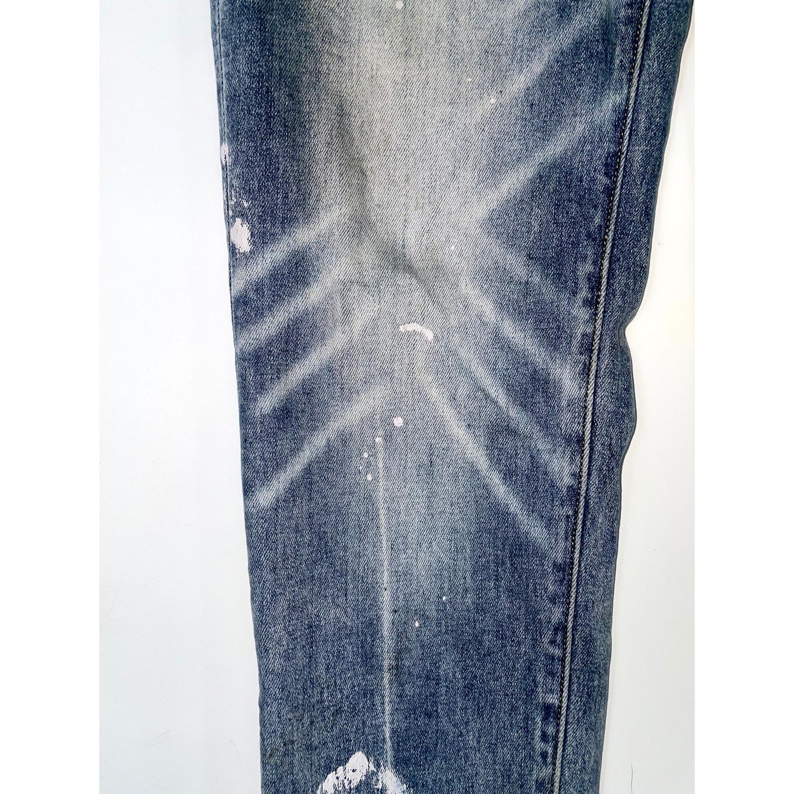 Purple Brand Purple Brand Splatter Light Wash & White Jeans Size US 30 / EU 46 - 3 Thumbnail
