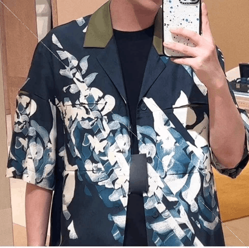Louis Vuitton LOUIS VUITTON Flying Pigeon Full Print Silk Short Sleeve Sh Size US XL / EU 56 / 4 - 6 Thumbnail