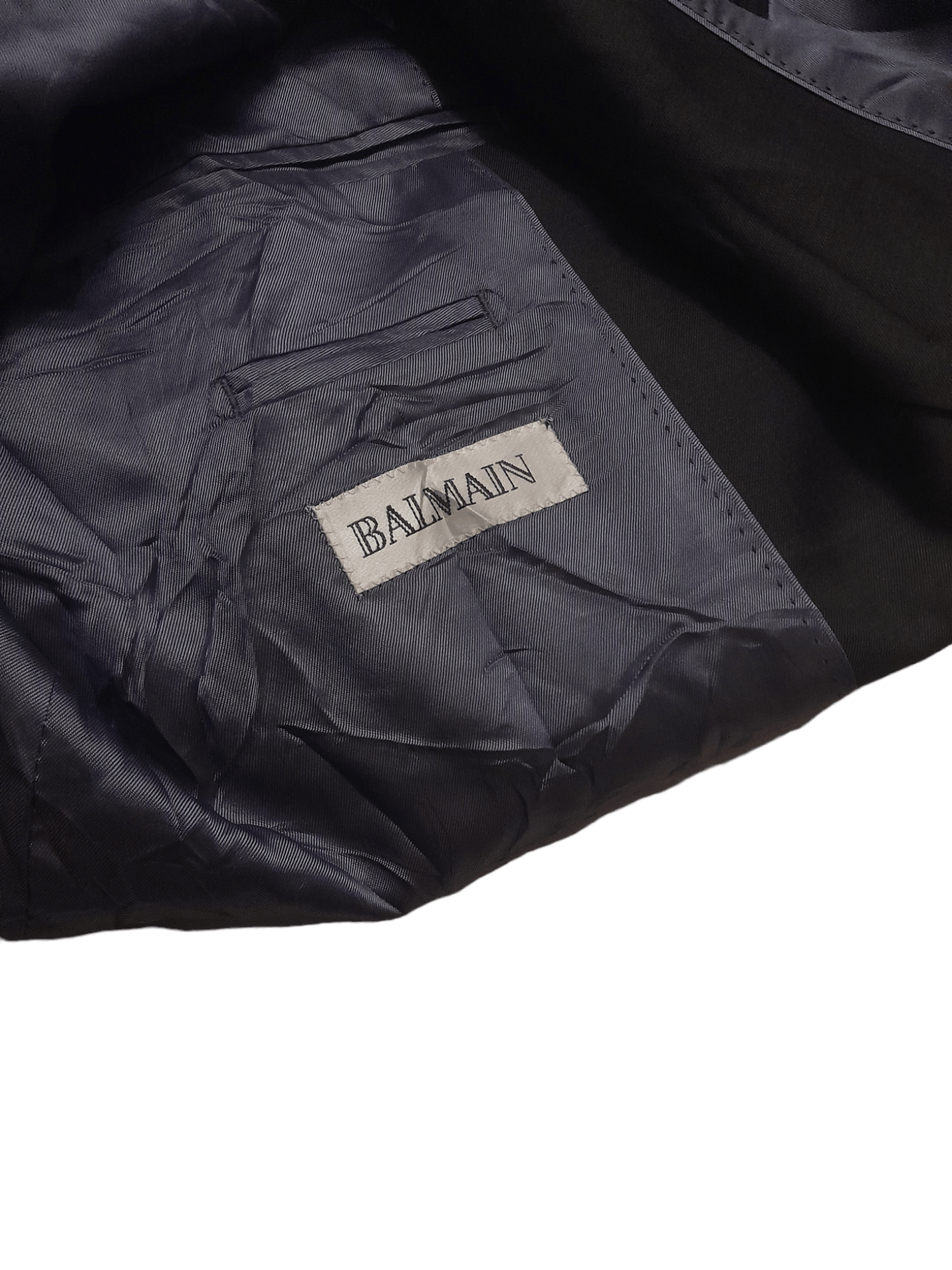 Balmain × Cerruti 1881 × Lanifico Del Casentino BALMAIN x Lanificio x Cerutti Blazer Coat (S139) Size 48R - 4 Thumbnail